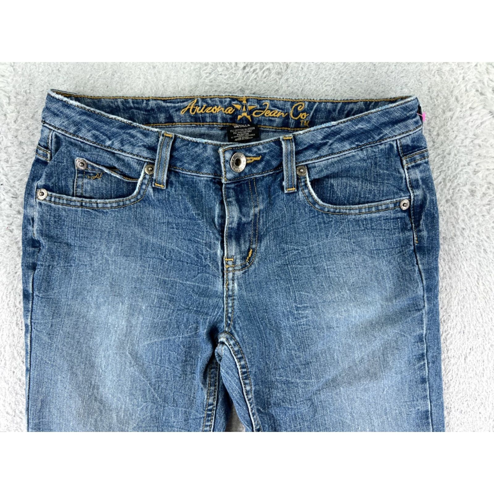 Lee Lee Jeans Bootcut Womens 12 Blue Denim Embroidered Cotton Blend Regular Inseam 29" 5-Pocket Designer Cowboy Southwestern American Small details Size 34" / US 12 / IT 48 - 6 Thumbnail