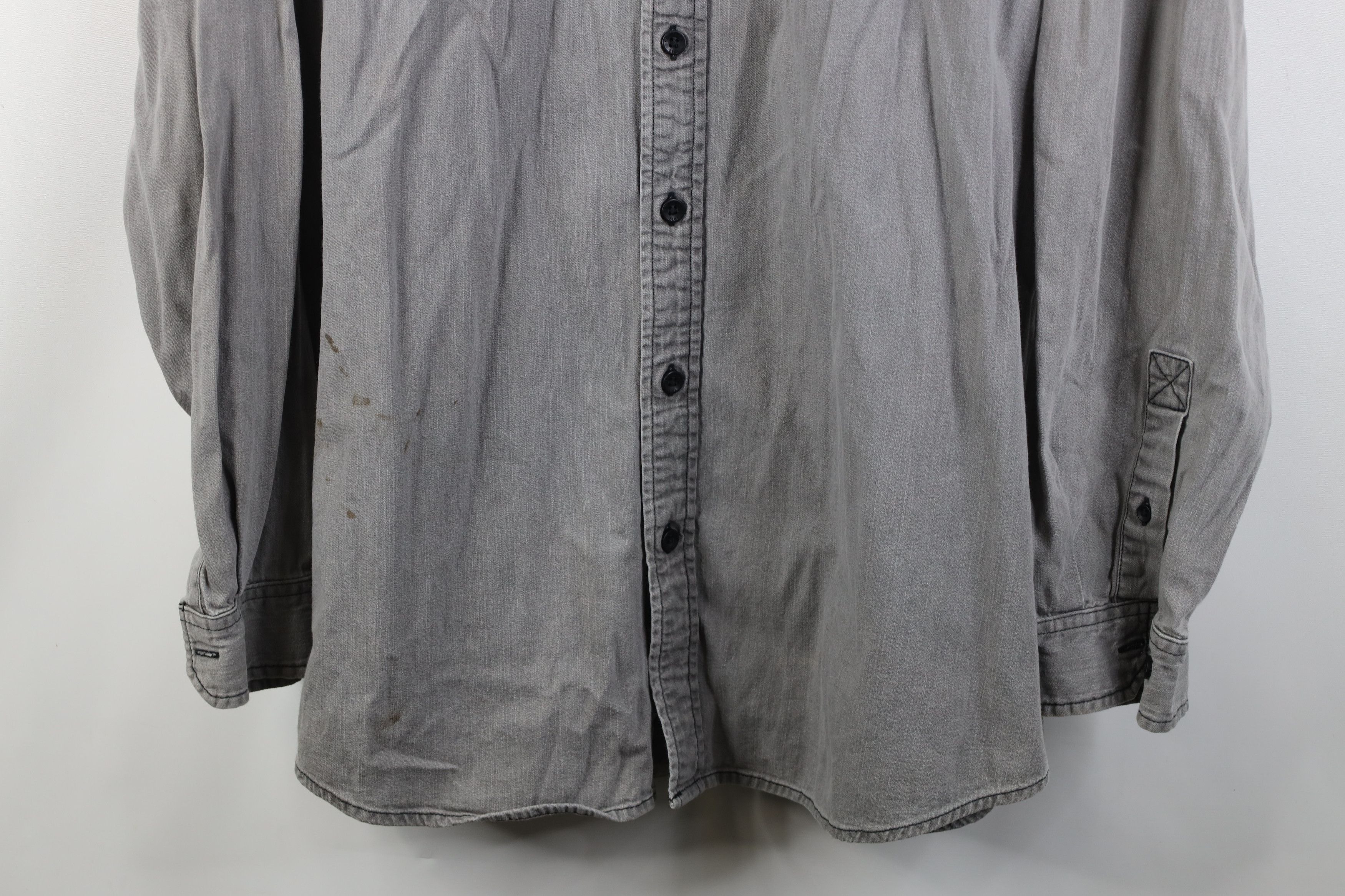 L.L. Bean Vintage LL Bean Stonewash Double Pocket Button Shirt Gray Size US XL / EU 56 / 4 - 3 Thumbnail