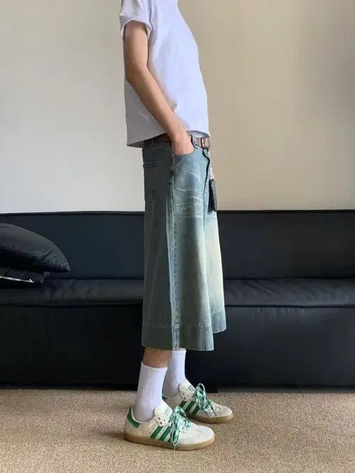 Japanese Brand Blue washed distressed straight vintage Tsukiko x Kai Size US 32 / EU 48 - 2 Thumbnail