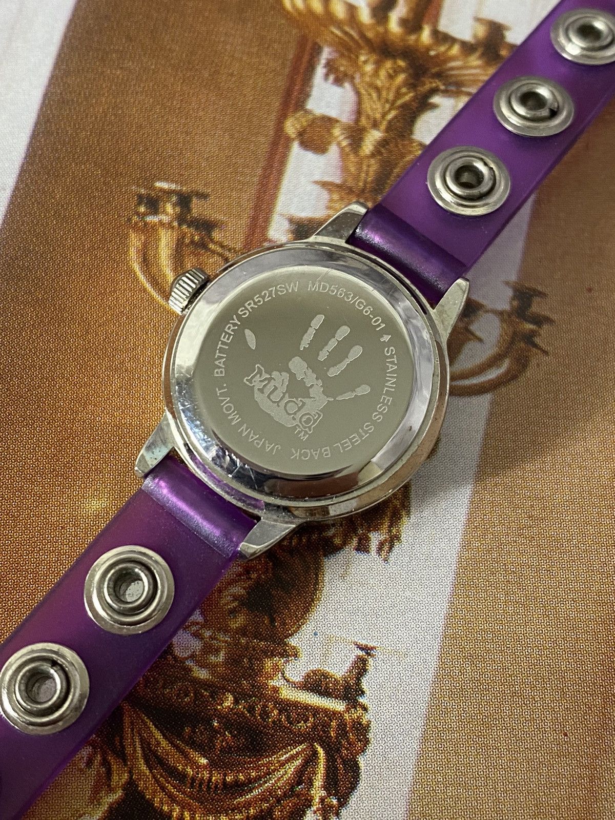Jewelry Vintage Muddy Quartz Watch with Purple Strap Size ONE SIZE - 5 Thumbnail