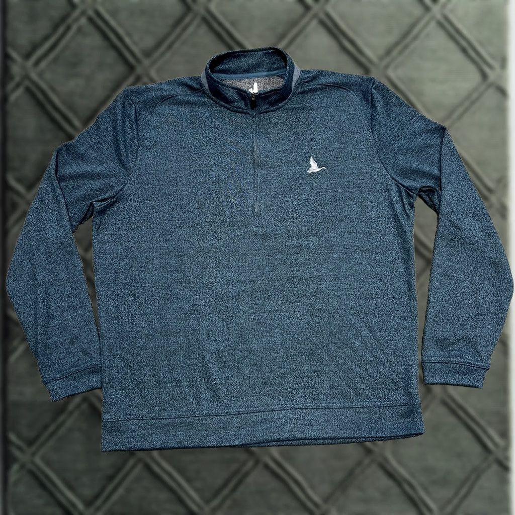 johnnie-O Johnnie-O Men's L Heather Blue Flex Performance 1/4 Zip Pullover Golf Jacket Size US L / EU 52-54 / 3 - 1 Thumbnail