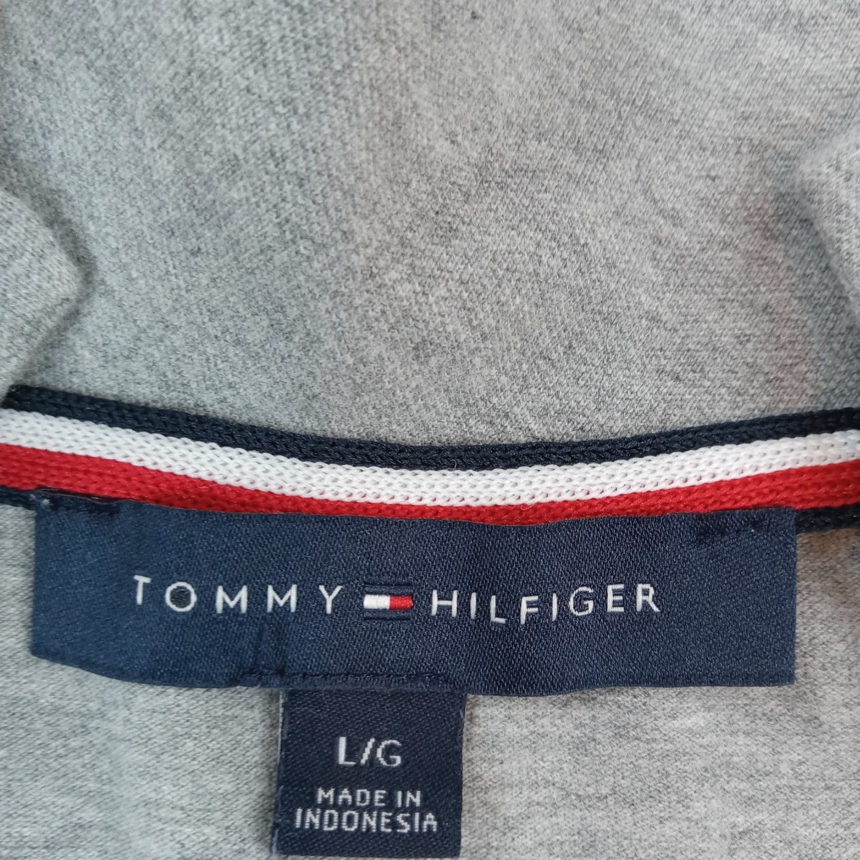 Tommy Hilfiger Tommy Hilfiger Dress Womens Large Gray Mock Neck Knit 1/4 Zip Logo Short Sleeve Size 36" / US 14 / IT 50 - 5 Thumbnail