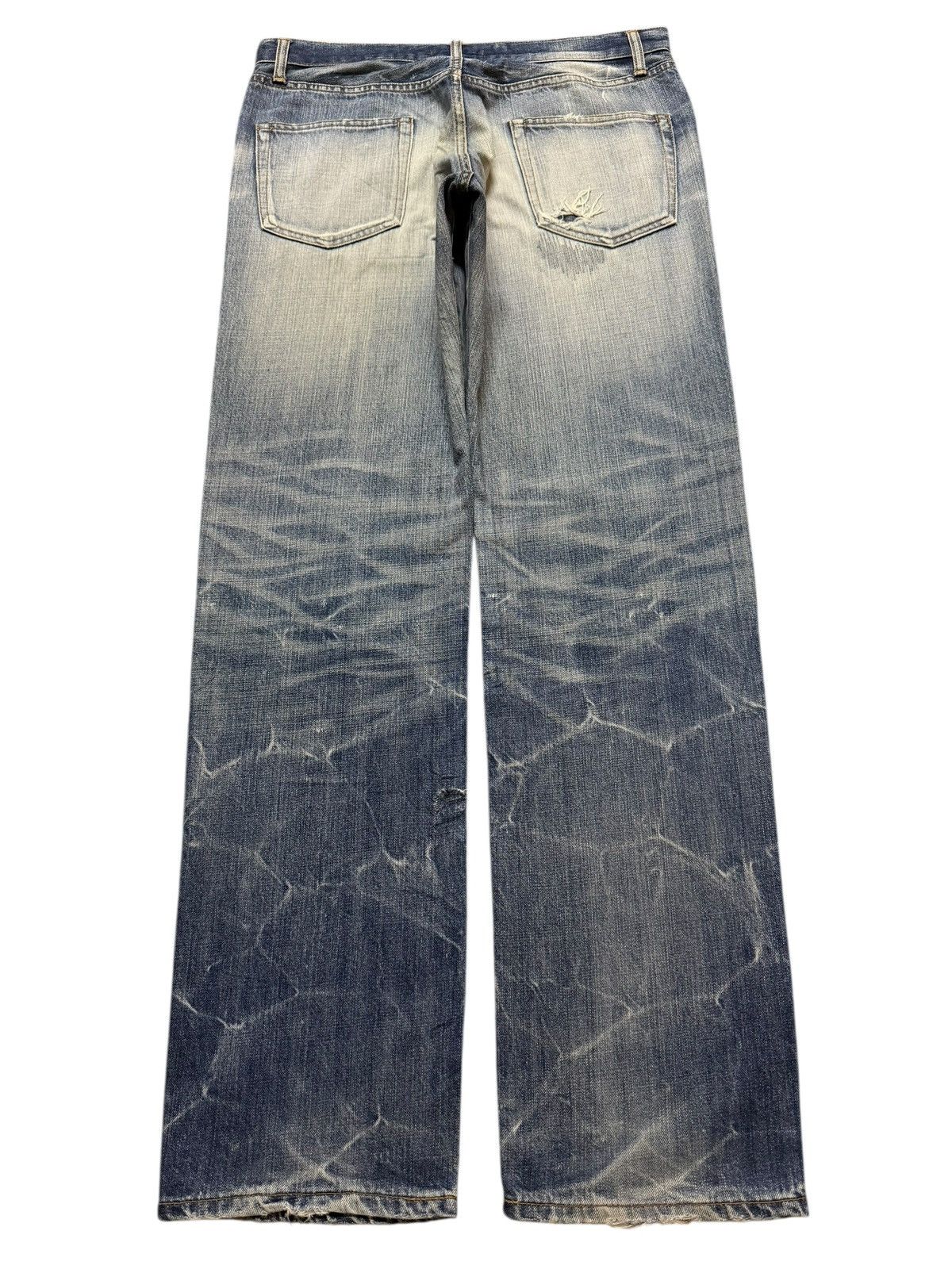 Blue Blue Japan Vintage 90s Japan Blue Way Thunder Wash Distressed Straight Size US 34 / EU 50 - 2 Thumbnail