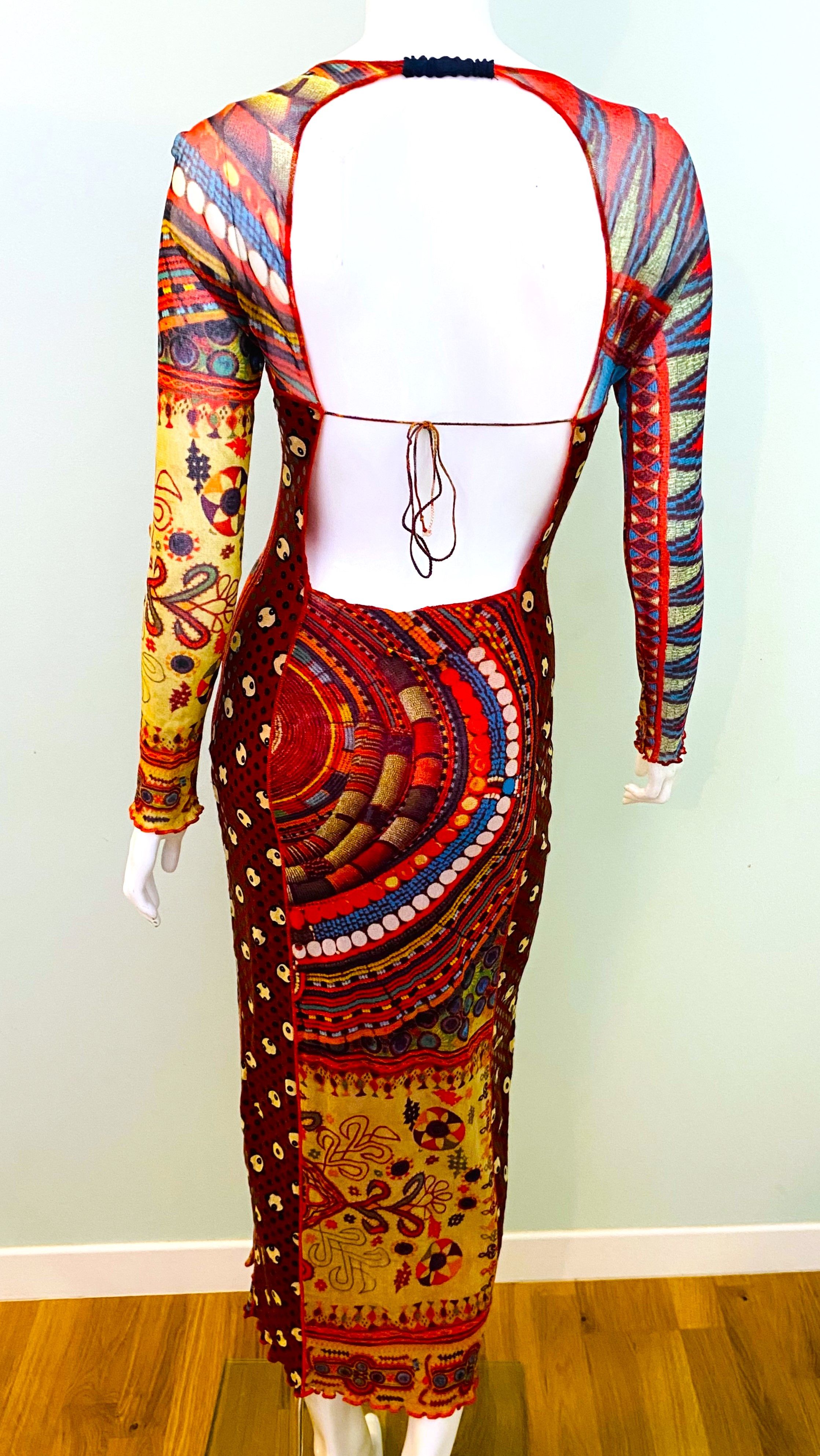 Jean Paul Gaultier Jean Paul Gaultier Backless FW 1995 Mesh Medium Maxi Dress Size M / US 6-8 / IT 42-44 - 8 Thumbnail