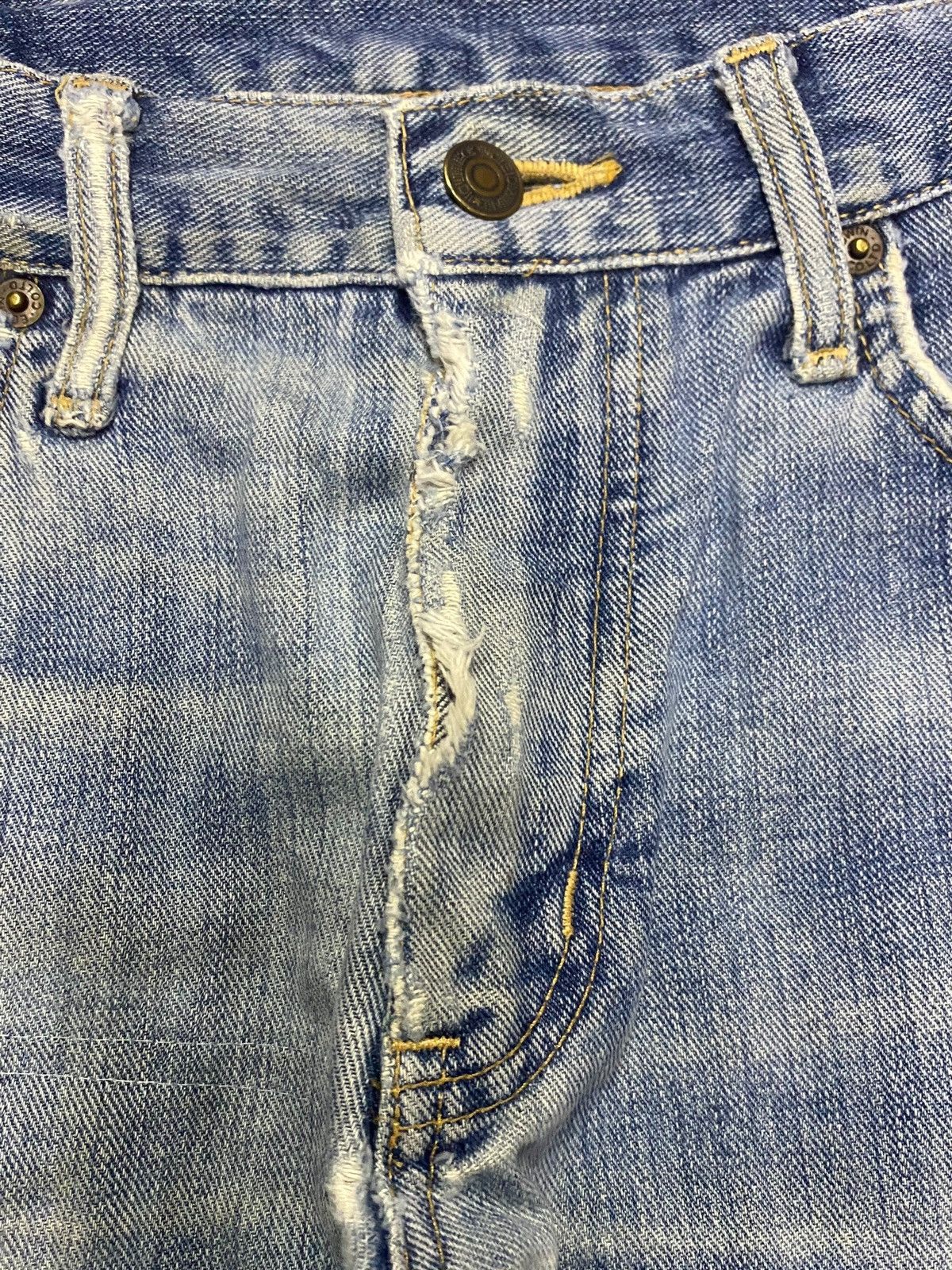Junya Watanabe Vintage Edwin Patched Faded Wash Distressed Jeans Size US 30 / EU 46 - 13 Thumbnail