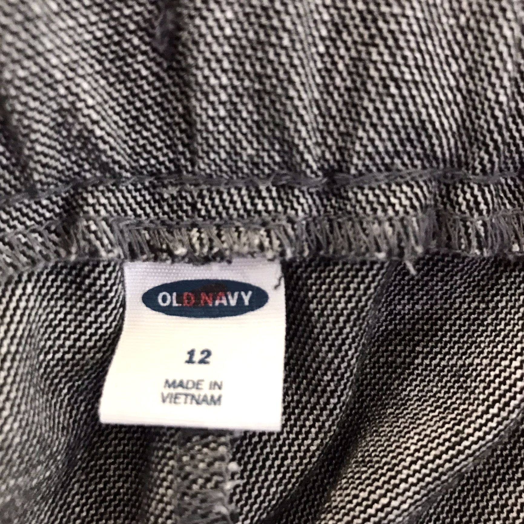 Old Navy VINTAGE Old Navy Women’s Gray Pinstripe Dress Pants Size 12 Elastic Waist Straight Leg Lightweight Comfortable Size 34" / US 12 / IT 48 - 3 Thumbnail