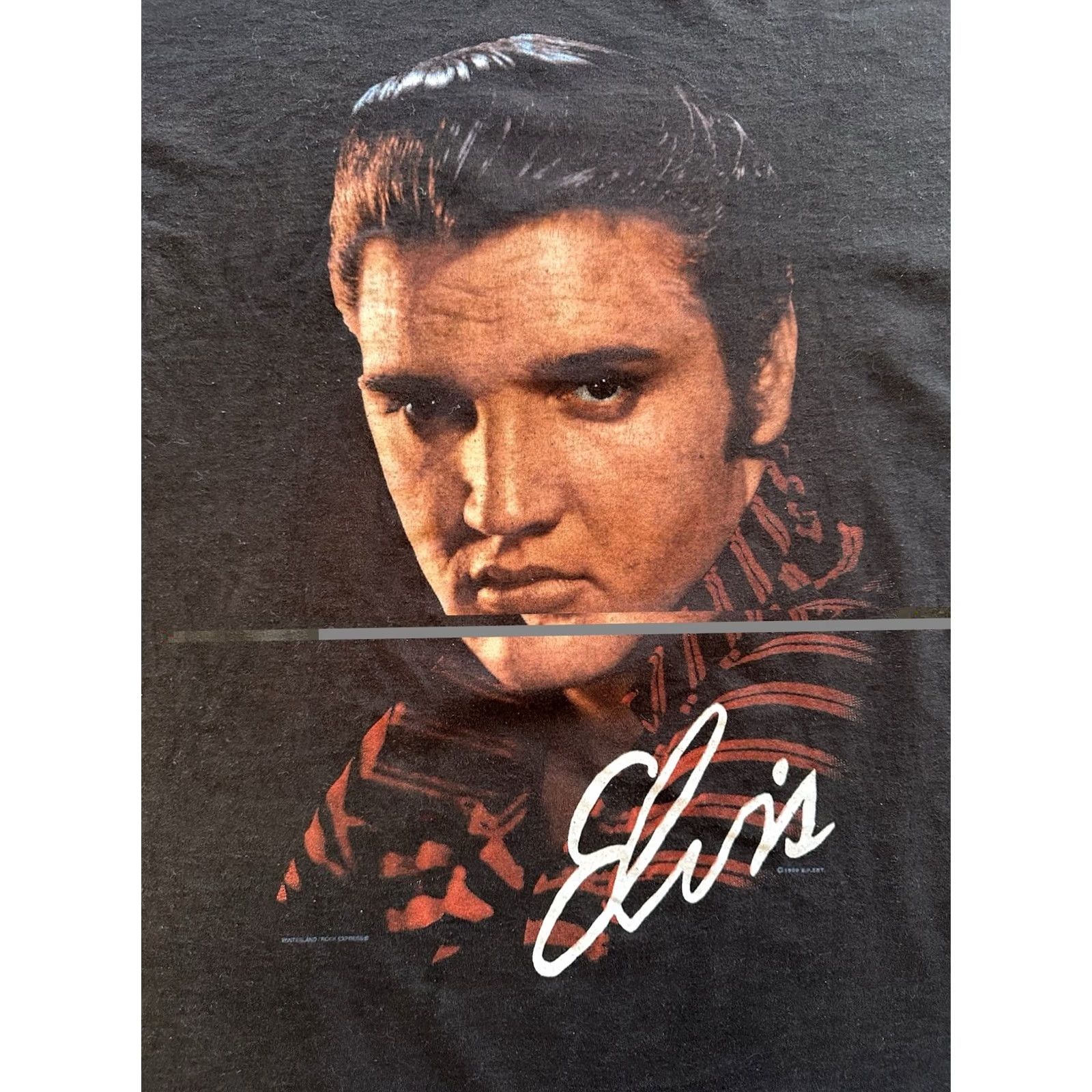 Hanes VINTAGE Elvis Presley Black T Shirt Hanes XL Single Stitch 1990s Band Logo Rock Mens Size US XL / EU 56 / 4 - 2 Thumbnail