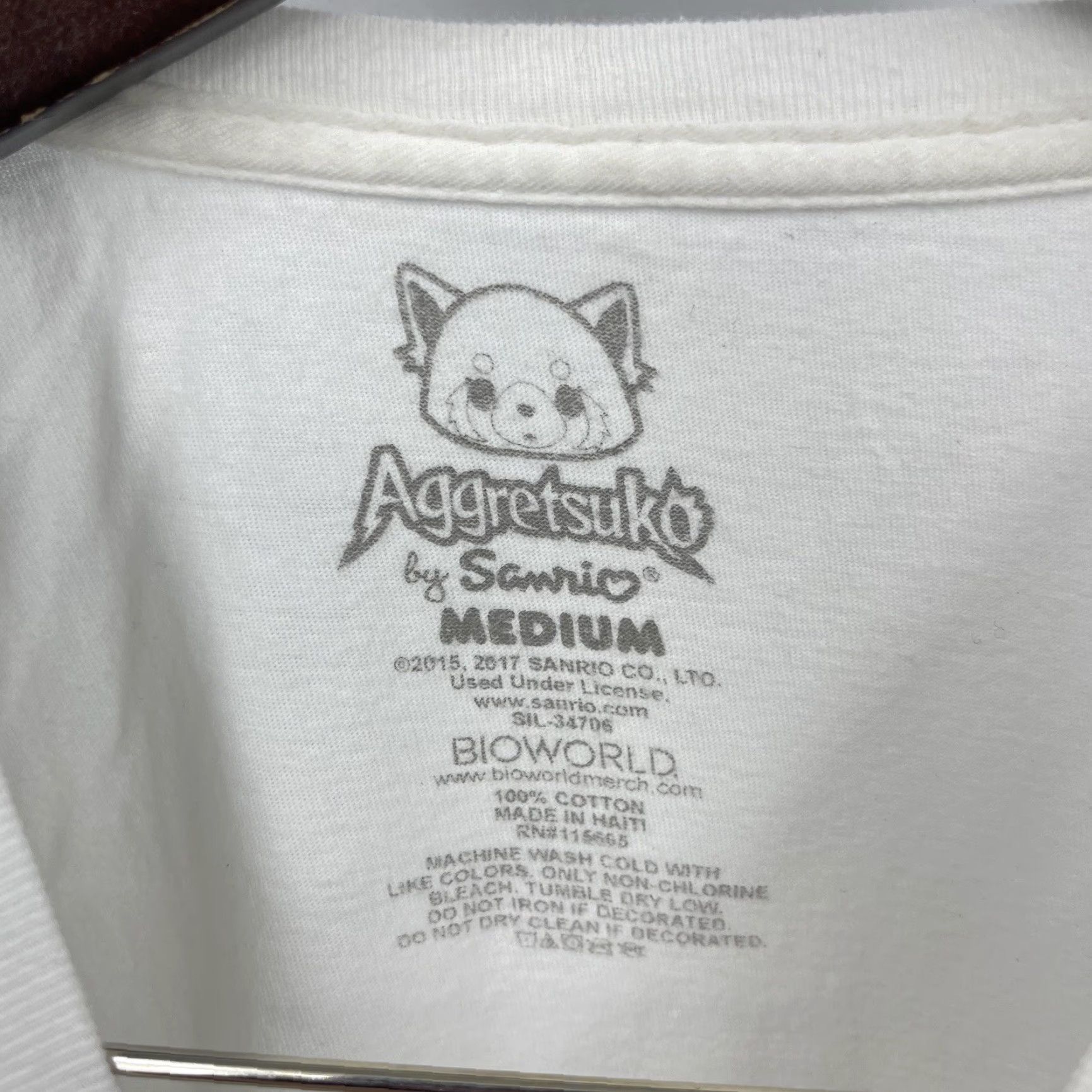 Vintage Sanrio Aggretsuko Shirt Adult Medium White Anime Graphic Tee 90s Retro Mens Size US M / EU 48-50 / 2 - 6 Thumbnail