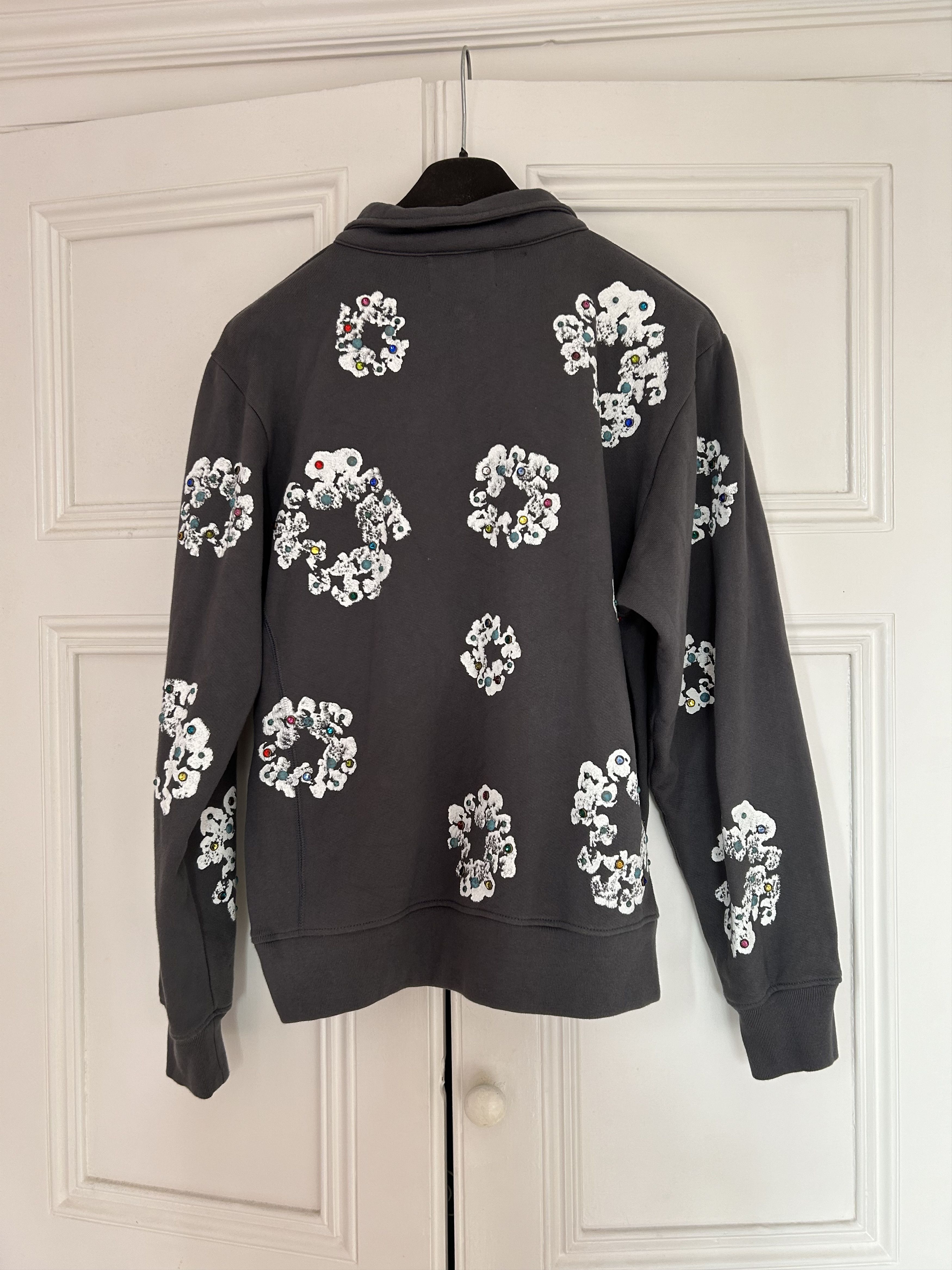 DENIM TEARS Denim Tears Rhinestone Cotton Wreath Half Zip