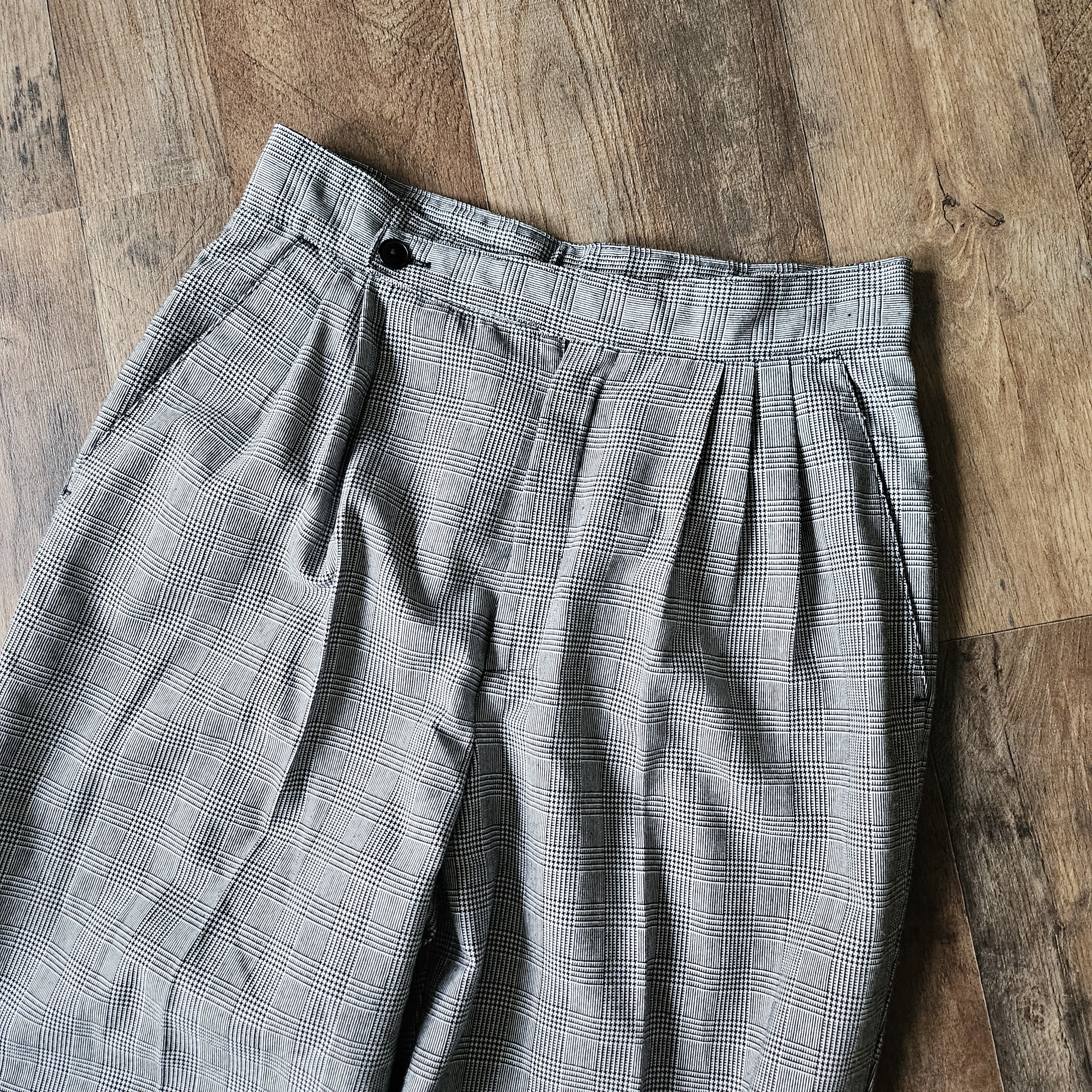Vintage Vtg Fundamental Things Pants Checked High Rise Pleated Size 24" / US 00 / IT 34 - 5 Thumbnail