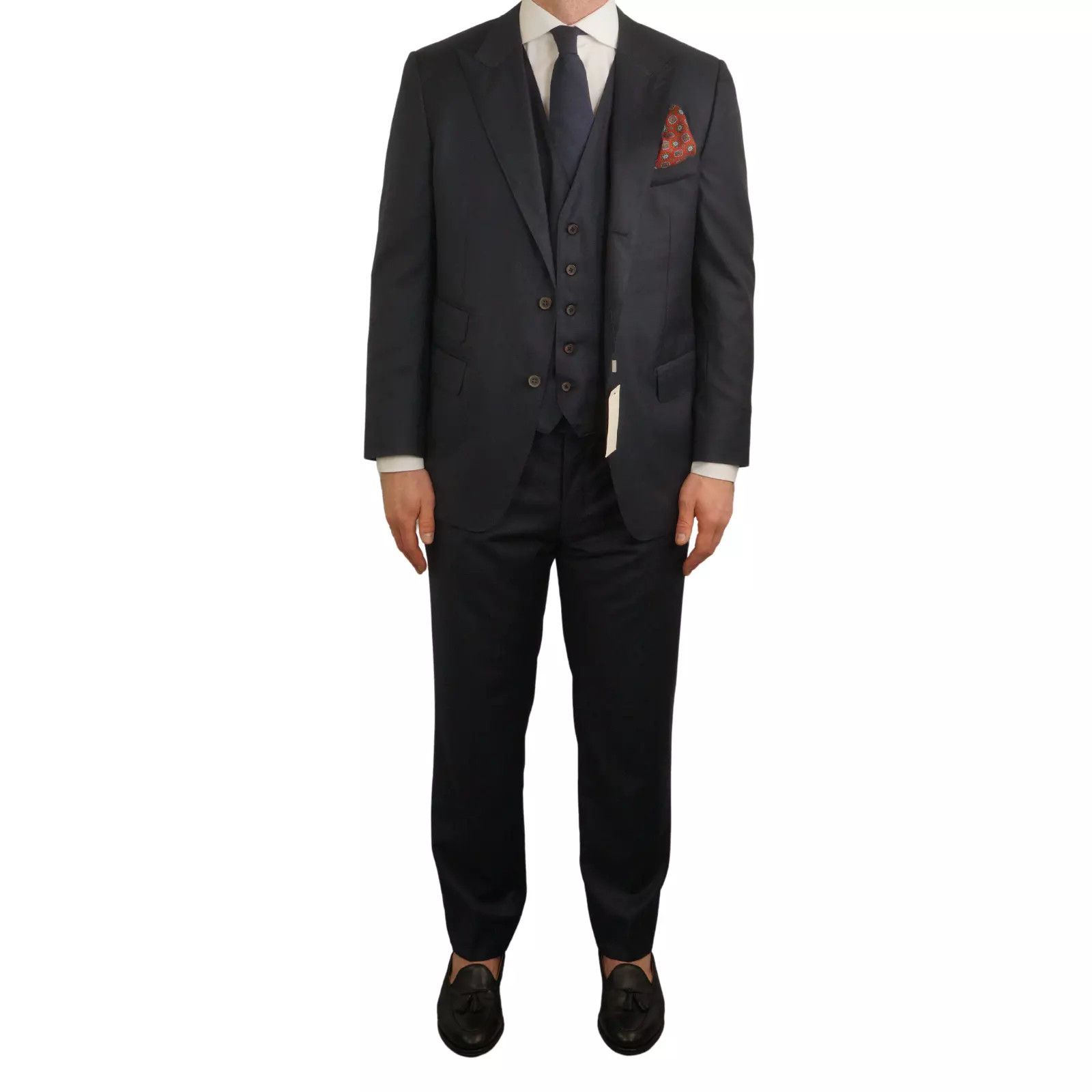 image of Men Suitsupply 3 Piece Suit Washington Blue Eu56S Uk/us46S