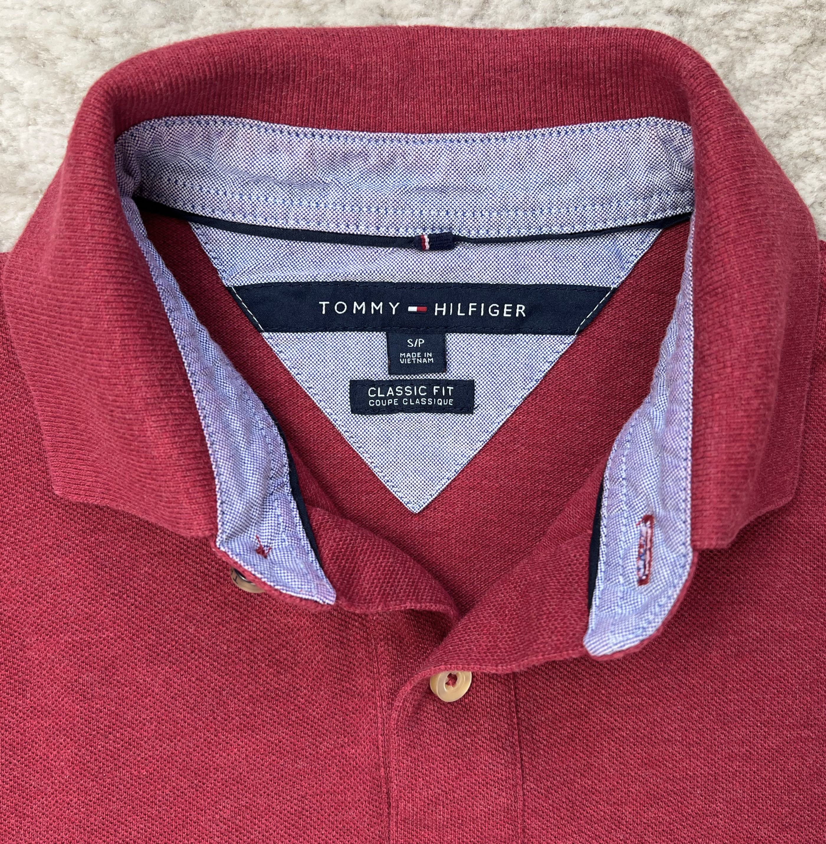 Tommy Hilfiger Tommy Hilfiger Burgundy Long Sleeve Polo Shirt Classic Fit S Size US S / EU 44-46 / 1 - 6 Thumbnail