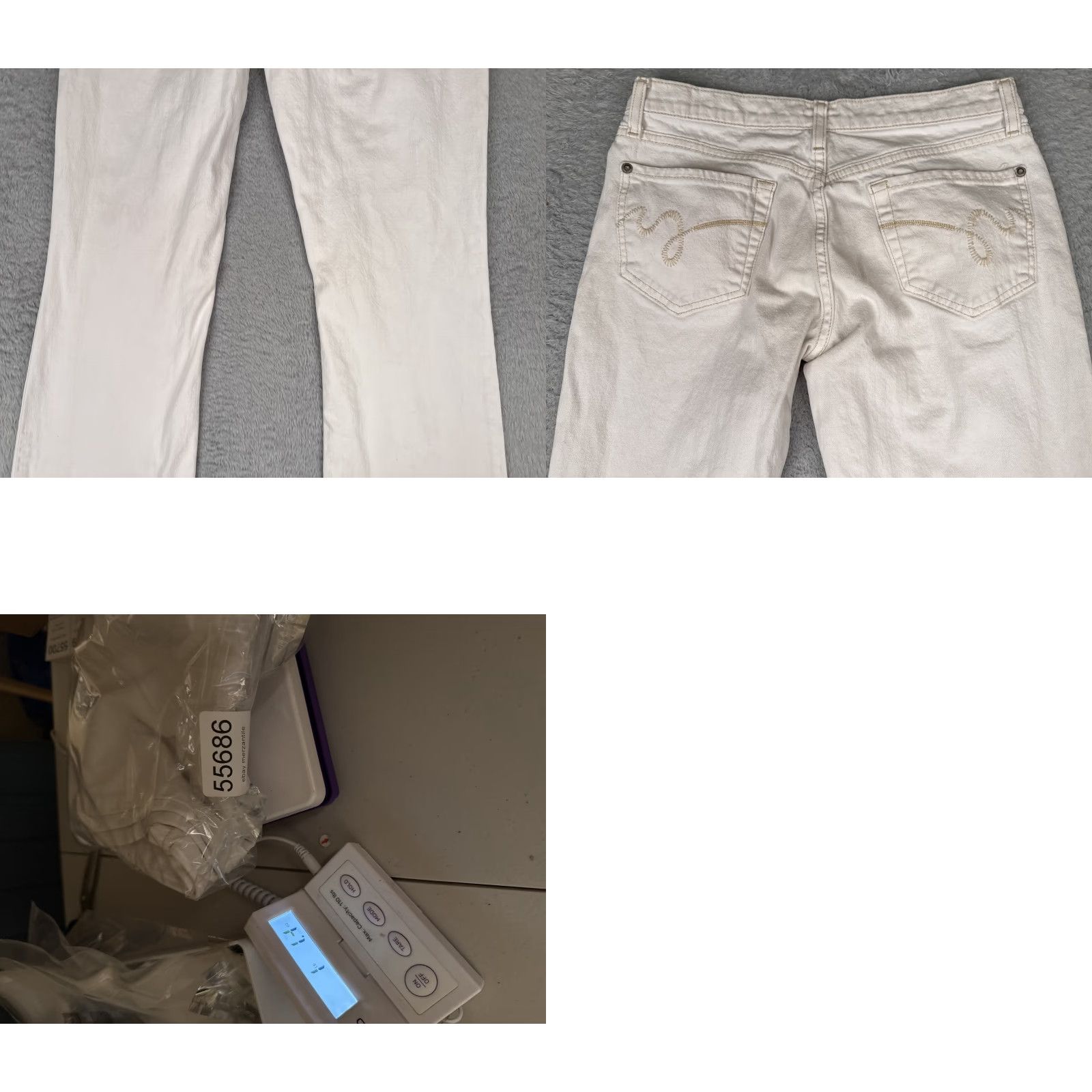 Mossimo Mossimo Jeans Womens 4 White Mid Rise Straight Embroidered Denim 28x31 Regular Stretch 5-Pocket Cotton Blend Spandex 90s Vintage: No Size 27" / US 4 / IT 40 - 10 Thumbnail