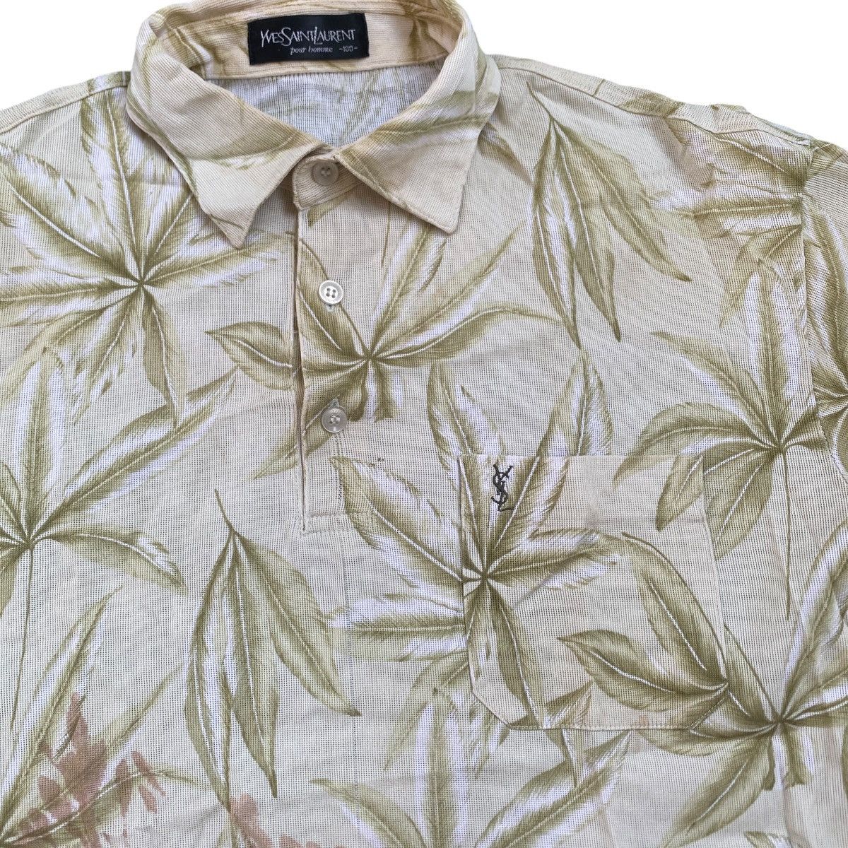 Yves Saint Laurent Vintage Yves Saint Laurent Full Print Polo Shirt Size US M / EU 48-50 / 2 - 3 Thumbnail