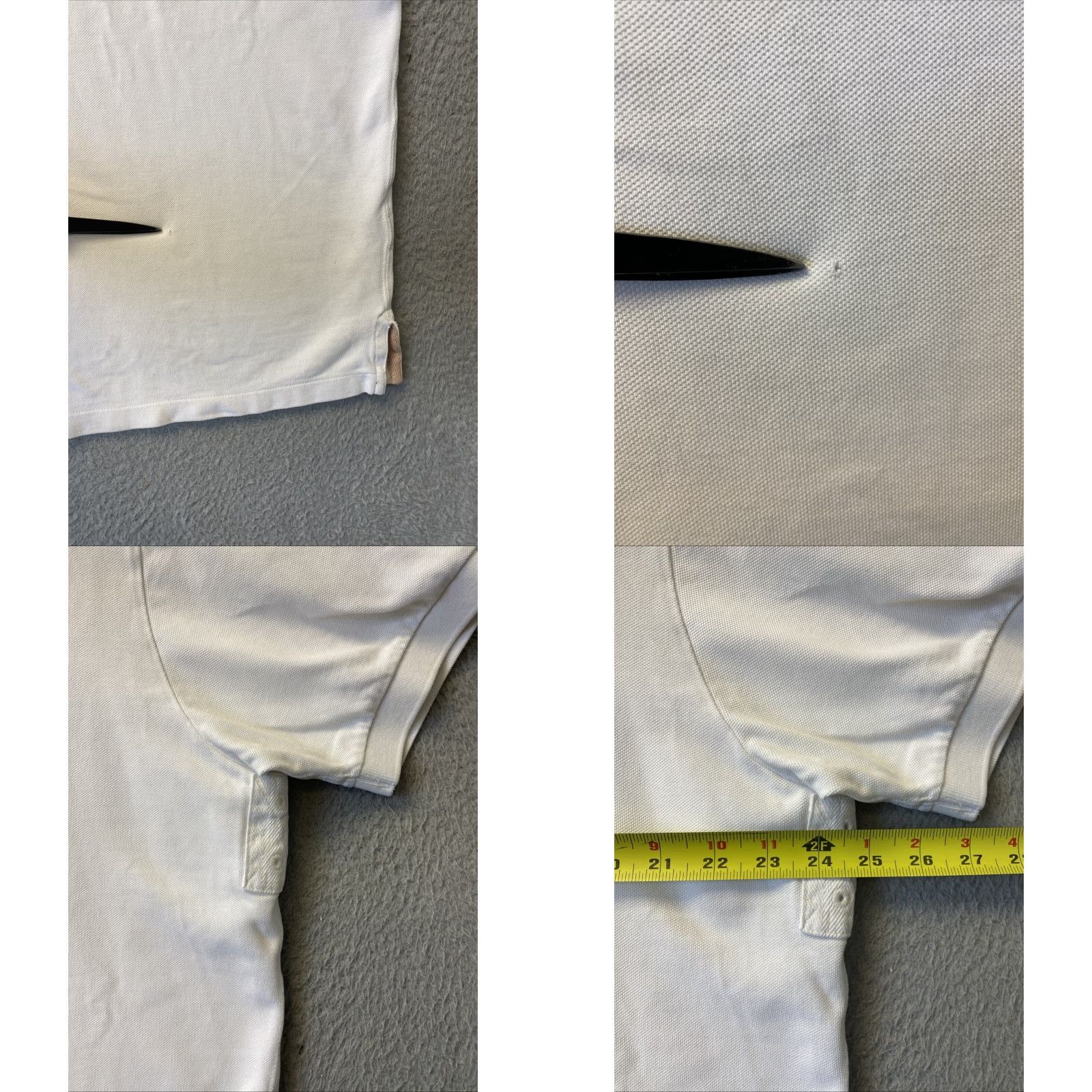 Ralph Lauren VINTAGE Ralph Lauren Polo Shirt XL White Solid Short Sleeve Mens Size US XL / EU 56 / 4 - 8 Thumbnail