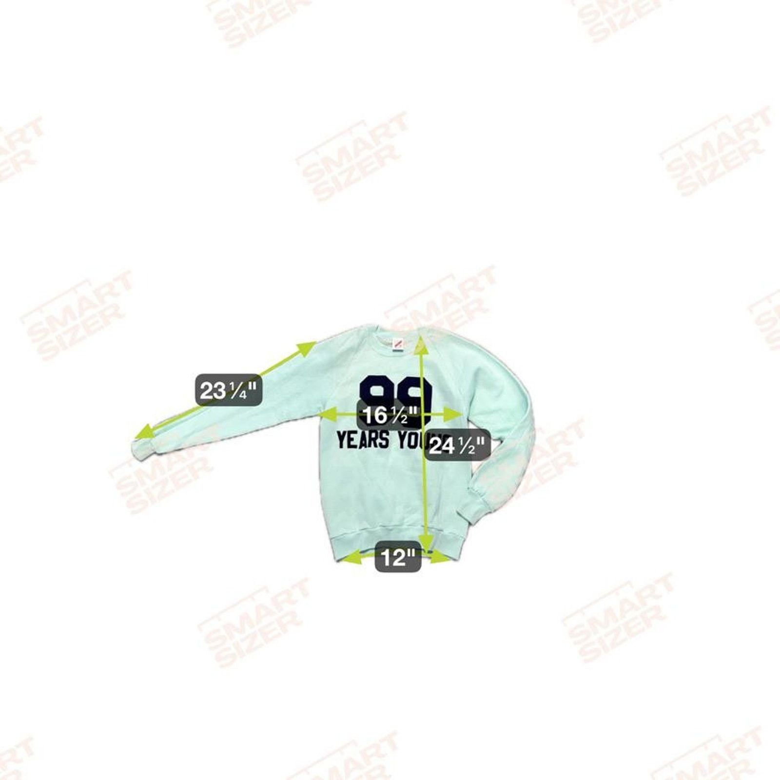Jerzees Vtg Jerzees Crewneck Small Mint Green 99 Years Young Size US S / EU 44-46 / 1 - 5 Thumbnail
