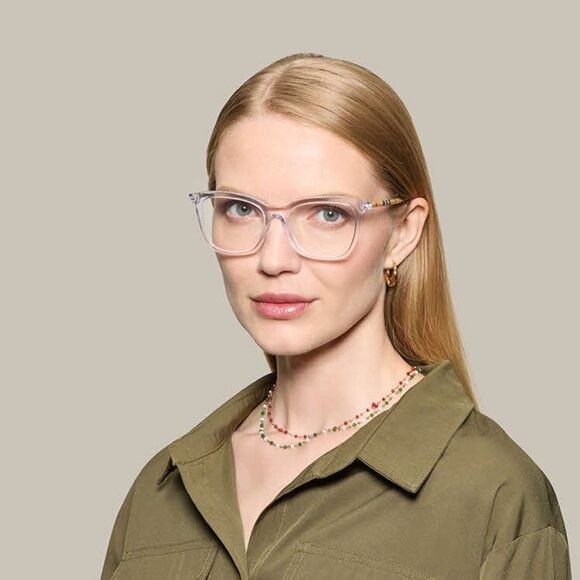 Burberry Burberry BE2390 3889 Eyeglasses Square 52mm Transparent Fram Size ONE SIZE - 3 Thumbnail