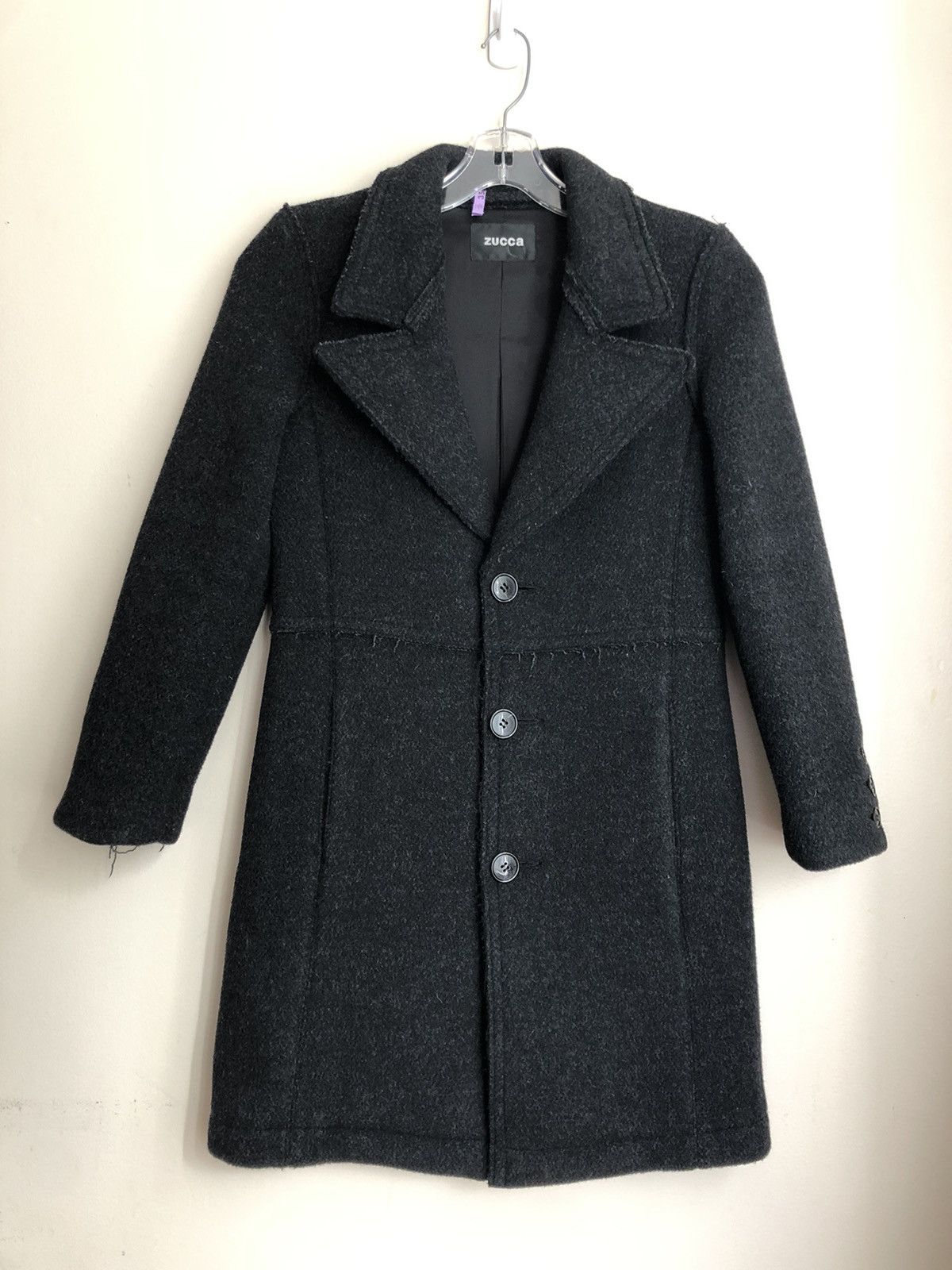 CABANE de ZUCCa × Issey Miyake × Zucca Zucca Vintage Distressed Raw Hem Coat Size S / US 4 / IT 40 - 3 Thumbnail