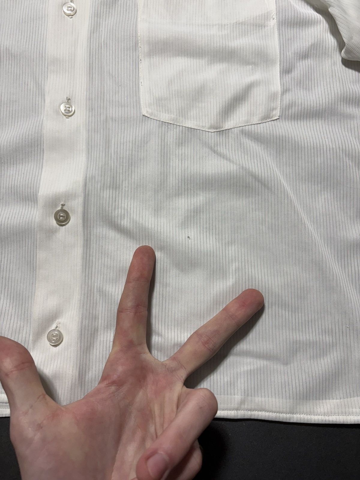 Vintage 1940s Sheer Shirt True Vintage Brill Terylene Shortsleeve Size US S / EU 44-46 / 1 - 9 Thumbnail