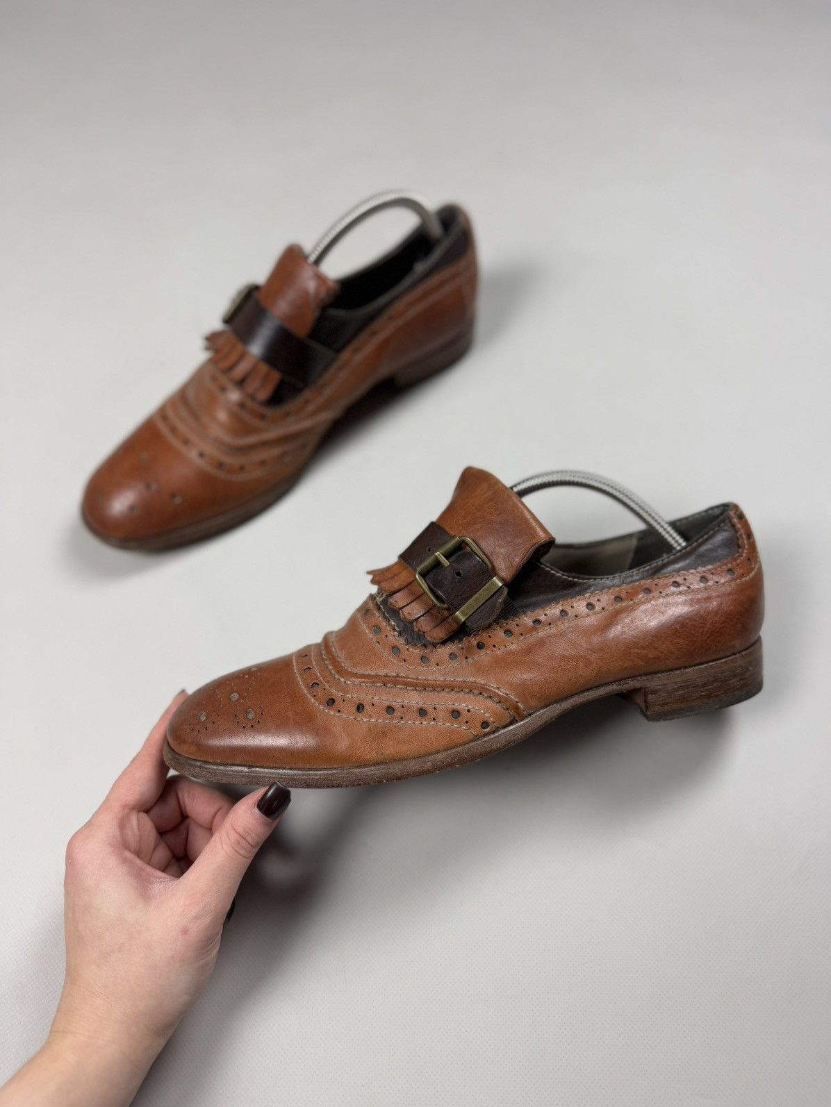 MoMA MOMA Men’s Avant-Garde Single Monk Leather Classic Shoes Size US 8 / EU 41 - 15 Thumbnail