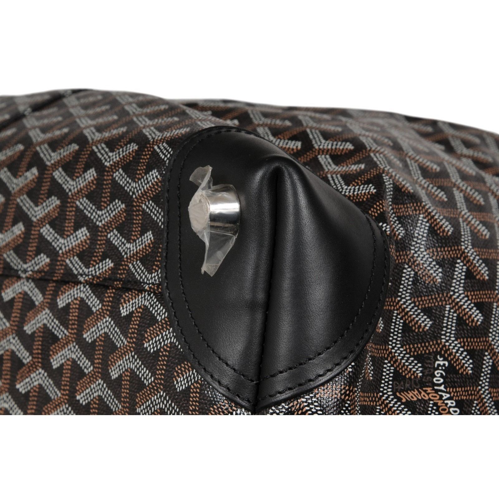 Goyard Boeing 55 Duffle Bag Black Brown Travel Carry On Weekend Size ONE SIZE - 14 Thumbnail