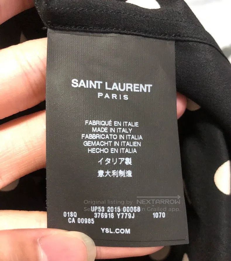 Saint Laurent Paris Saint Laurent Paris size 37 Mulberry Silk Black and White Size US S / EU 44-46 / 1 - 7 Thumbnail