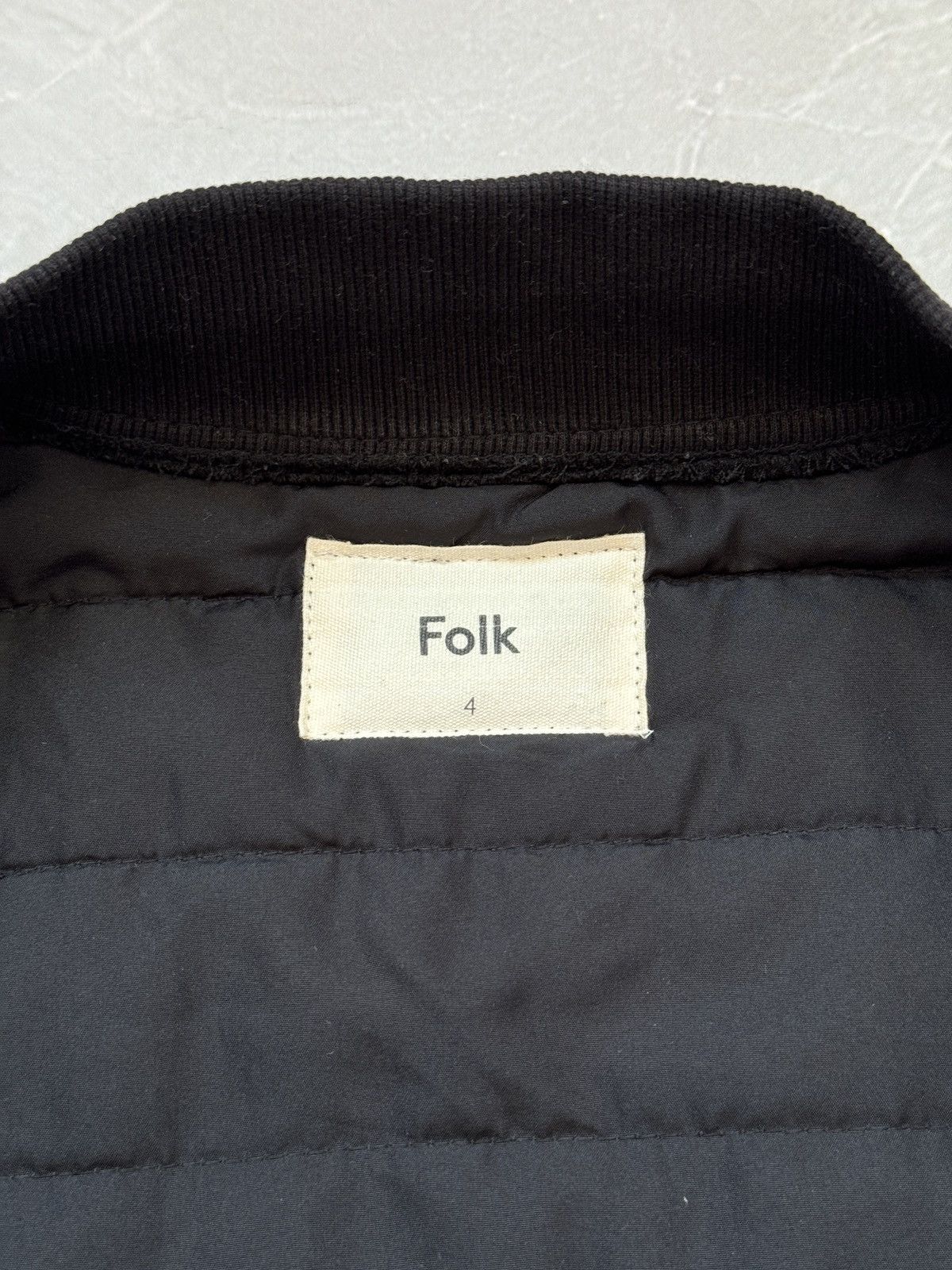 Folk Folk Nylon Cotton Quilted Light Bomber Jacket Black Size US L / EU 52-54 / 3 - 9 Thumbnail