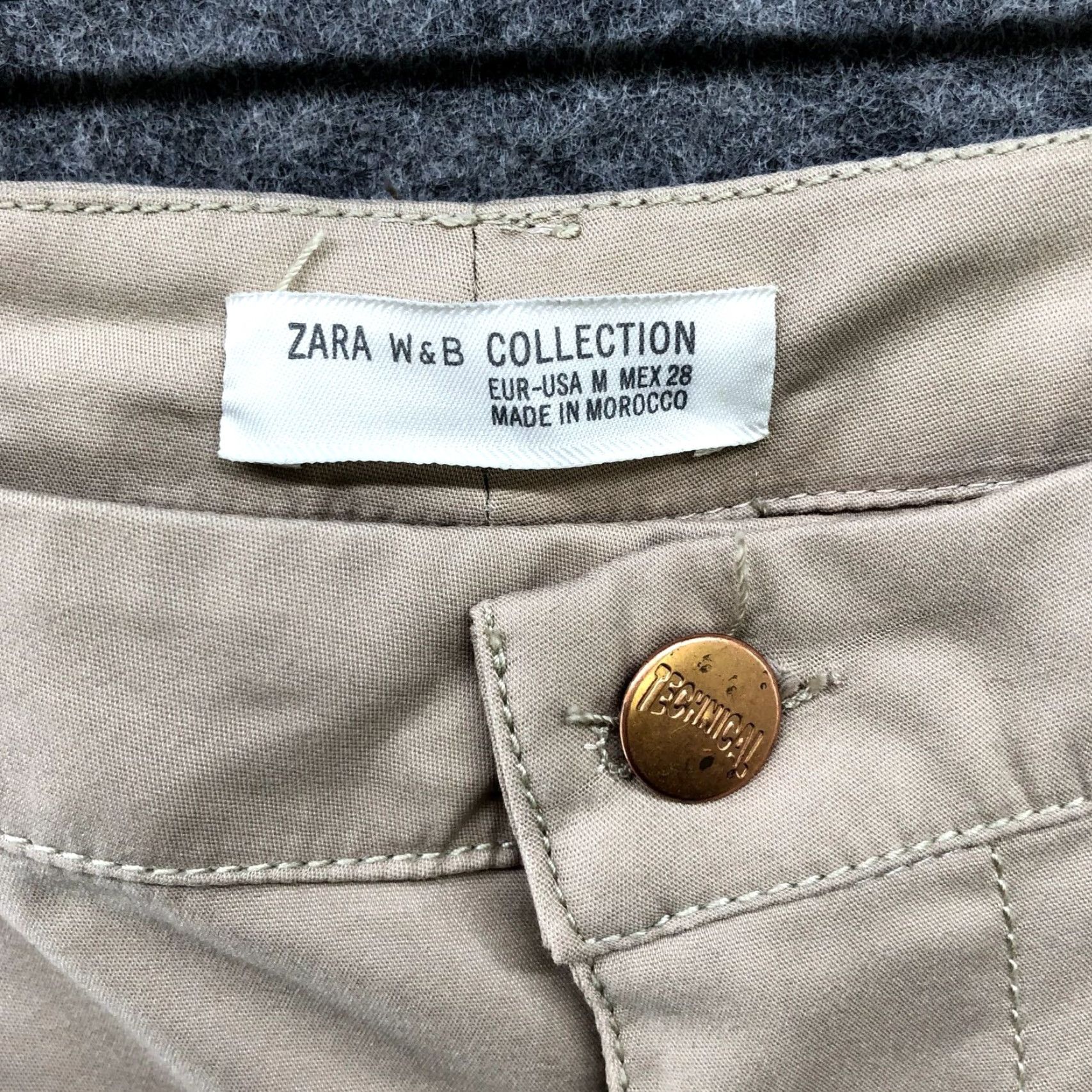 Zara Zara Skinny Pants 28 Beige Cotton Blend Low Rise Ankle Zip Fly Flat Front Lightweight Womens Size 28" / US 6 / IT 42 - 5 Thumbnail