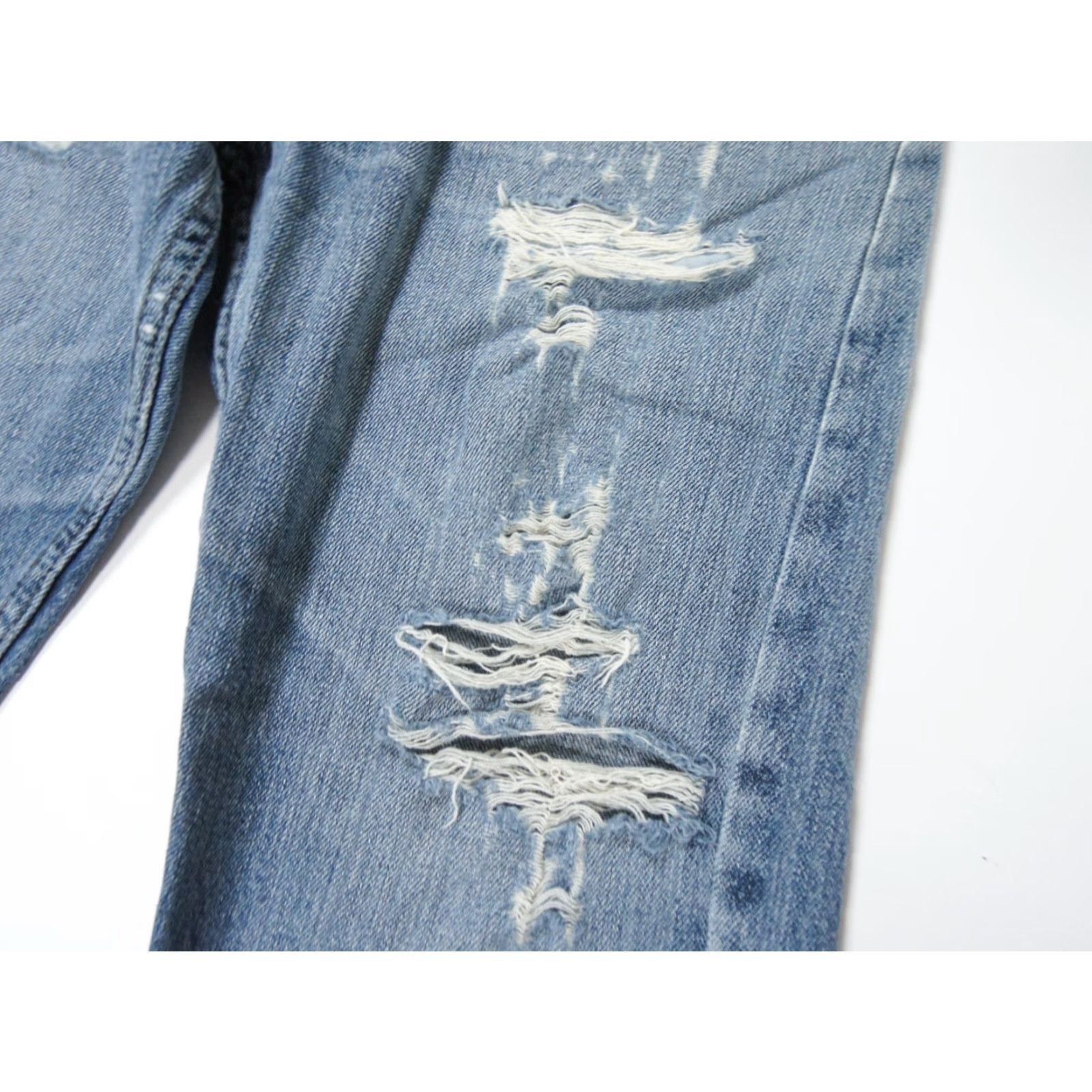 Tommy Hilfiger VINTAGE Tommy Hilfiger Jeans Mens 32x27 Blue Denim Pants 90s Distressed USA 5-Pocket Men Medium Regular Jeans Mens Size US 32 / EU 48 - 4 Thumbnail