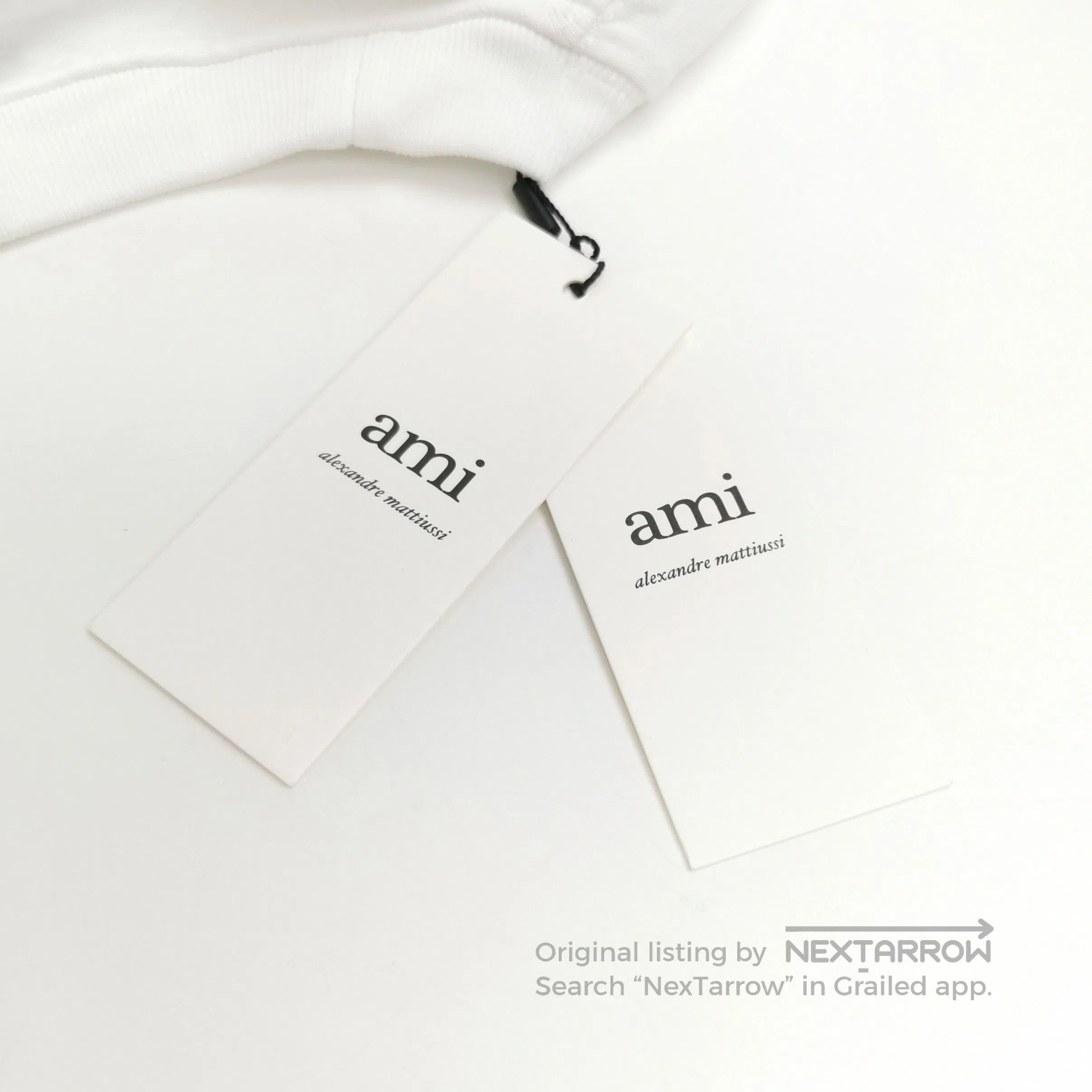 AMI AMI Alexandre Mattiussi White Heart Logo T-Shirt. Size US XXL / EU 58 / 5 - 3 Thumbnail