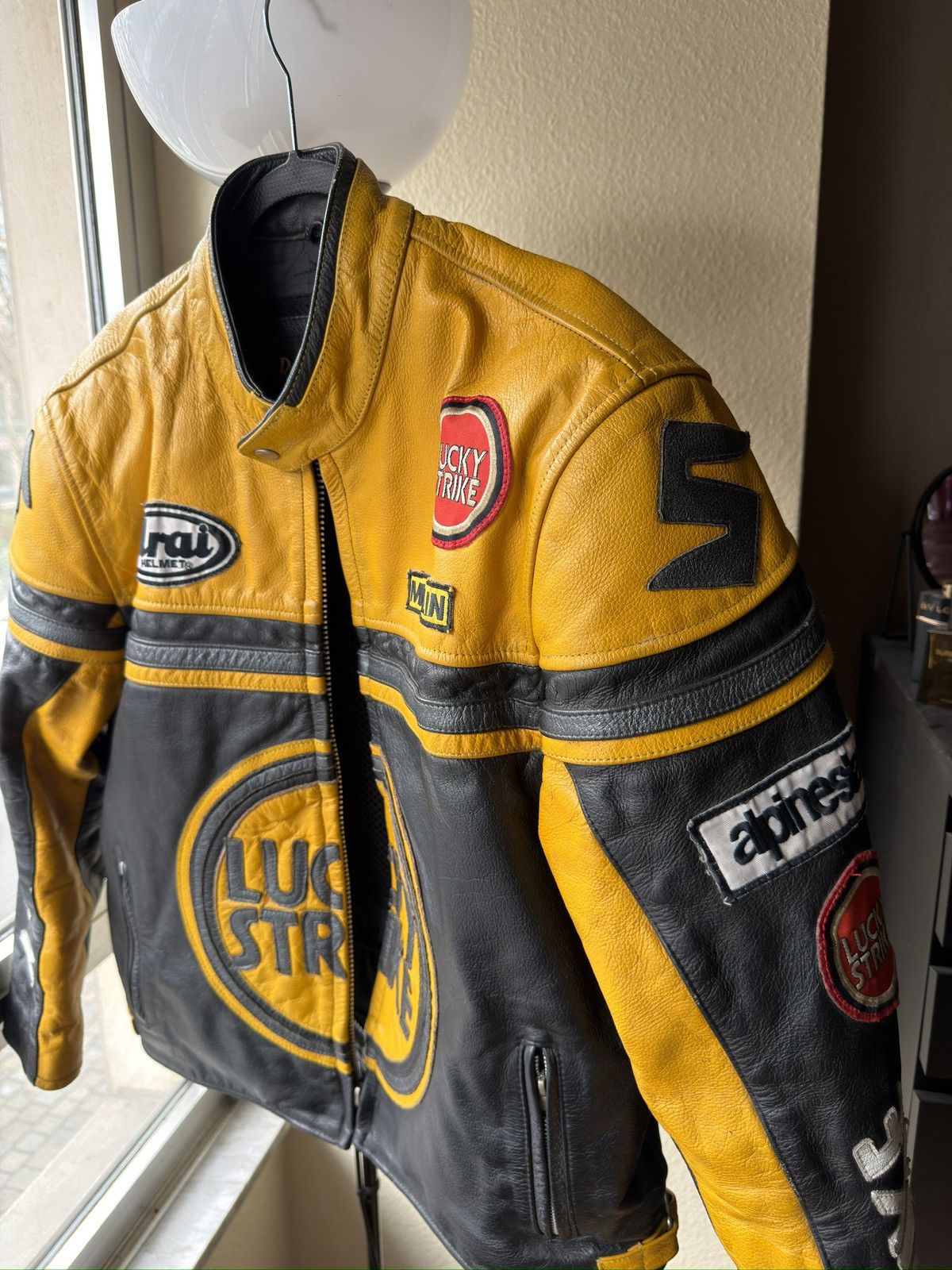 Leather Real leather jacket racing arrow lucky strike arai michelin Size US L / EU 52-54 / 3 - 8 Thumbnail