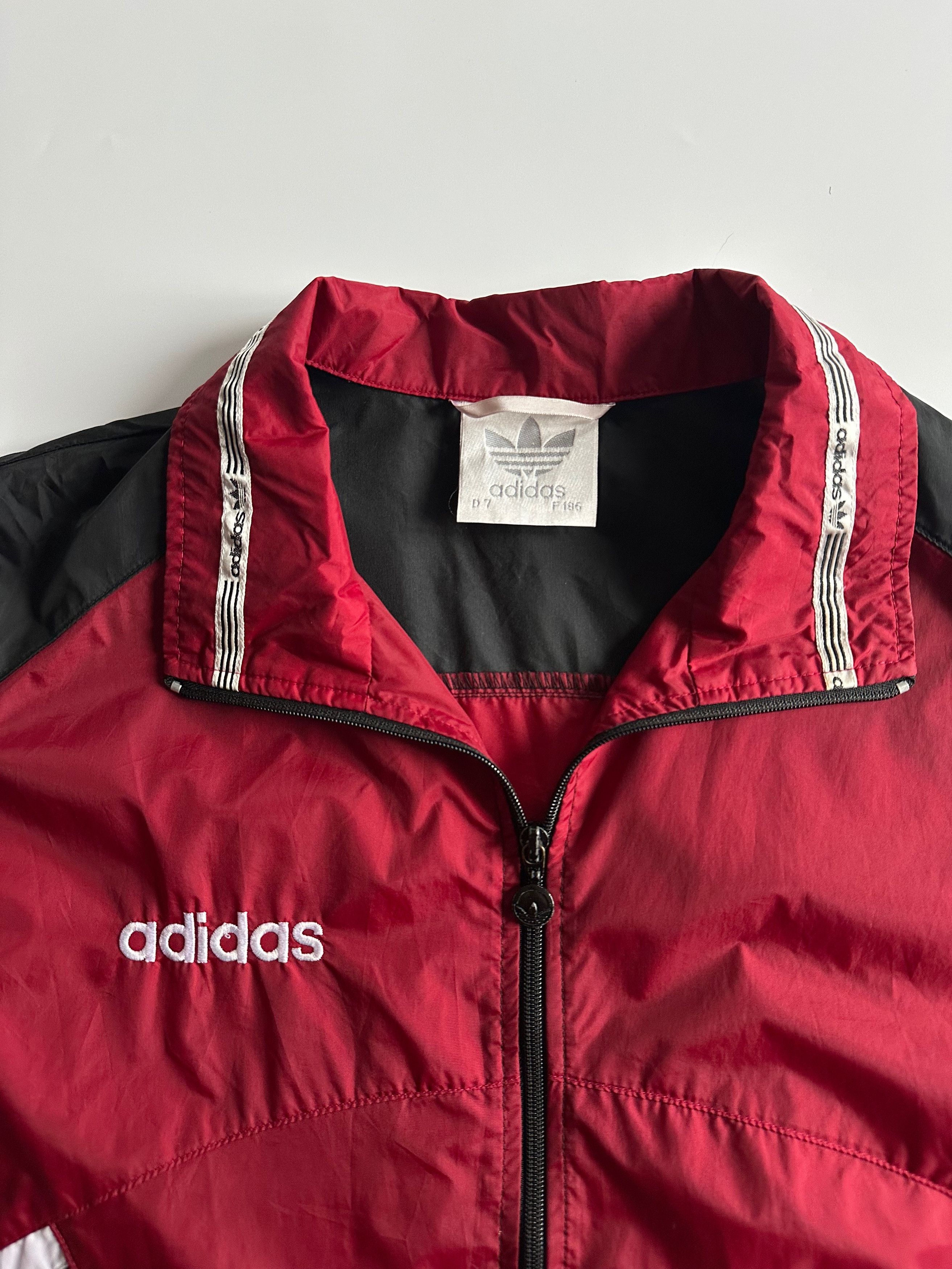 Adidas 90's Adidas Vintage Windbreaker Light Jacket Black red Size US XL / EU 56 / 4 - 10 Thumbnail