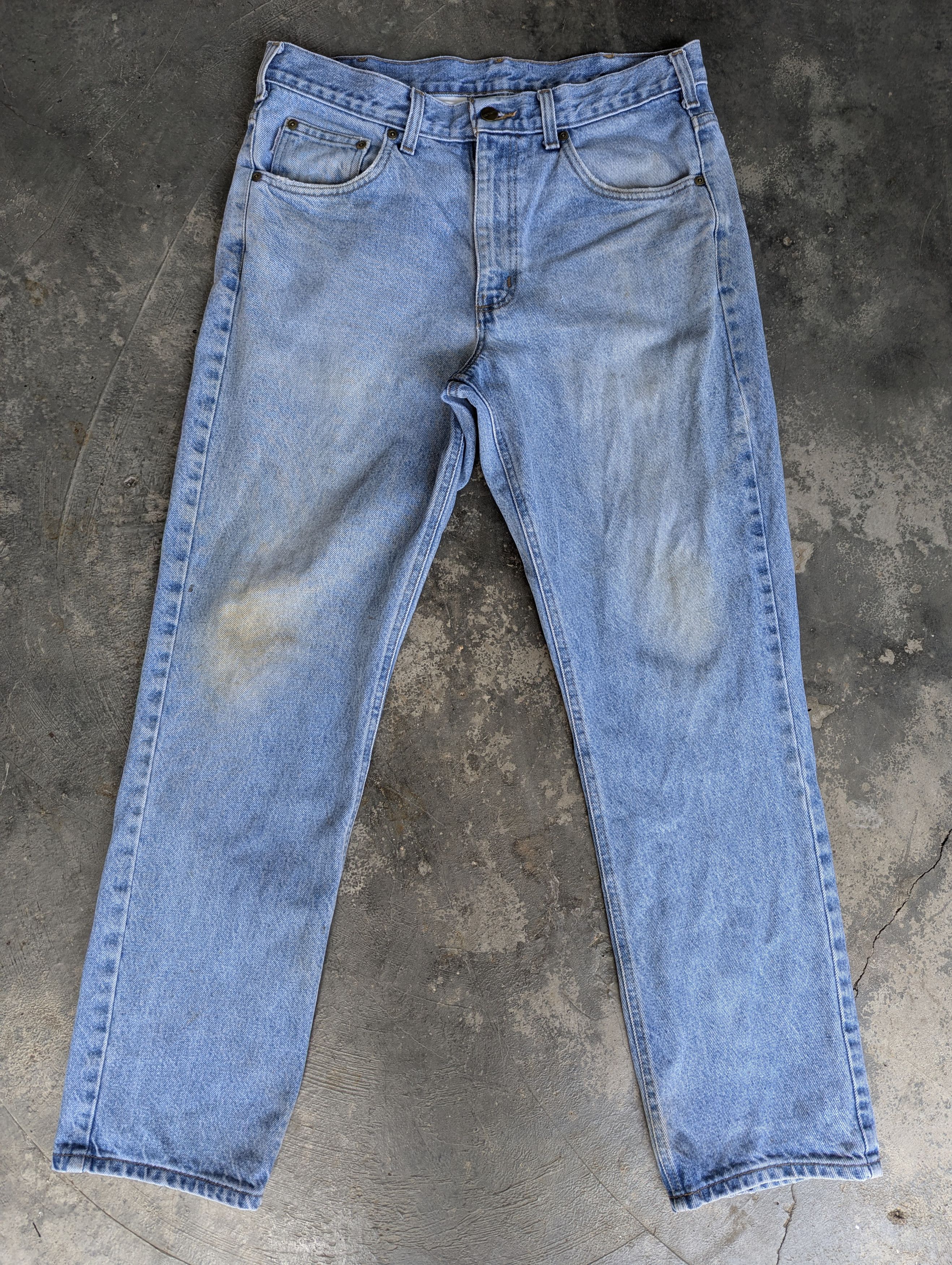 Carhartt Thrashed Carhartt Denim Jeans Traditional Fit Size US 34 / EU 50 - 1 Thumbnail