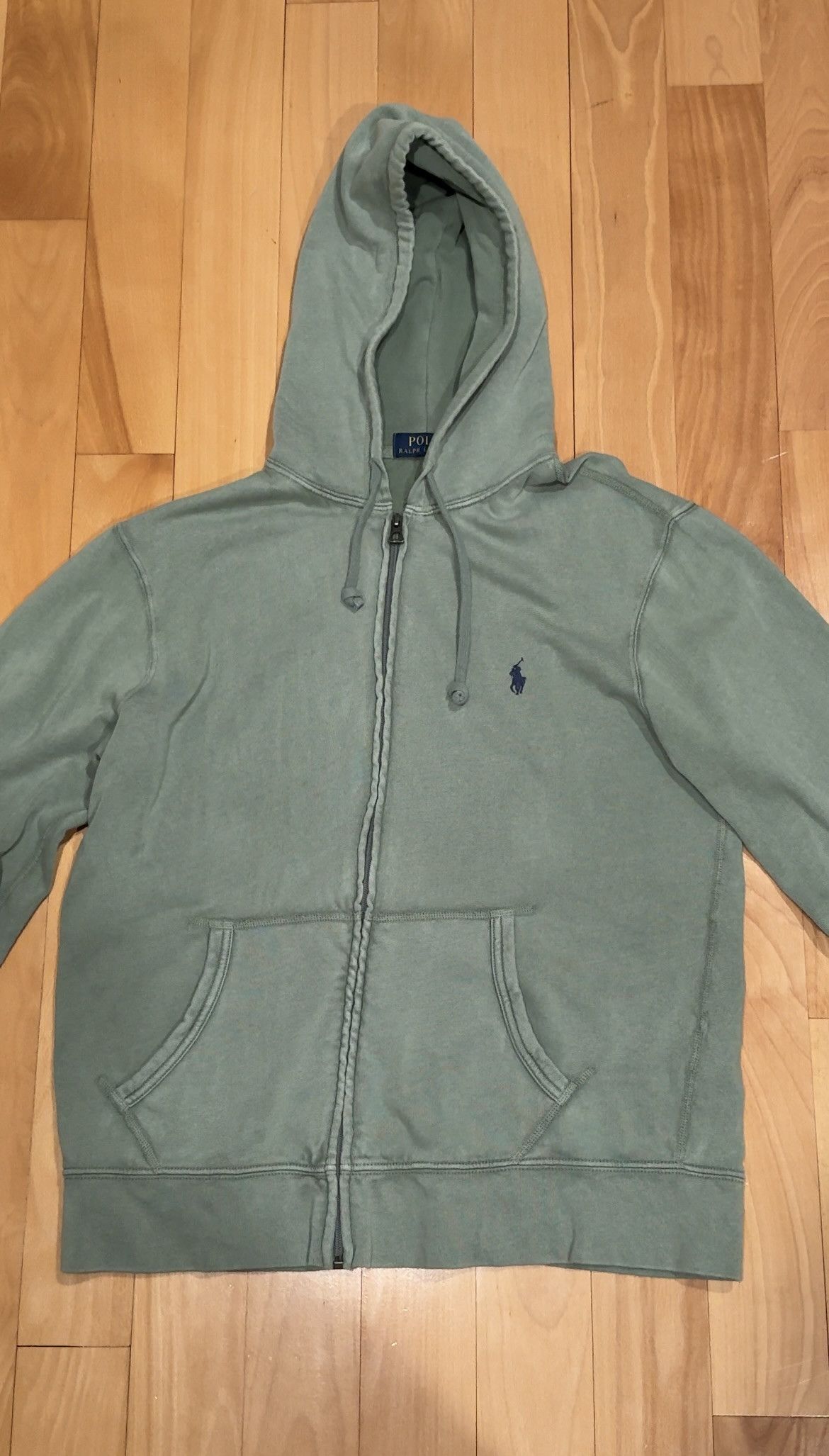 Polo Ralph Lauren Vintage Polo Ralph Lauren Green Zip Up Hoodie Y2K Size L / US 10 / IT 46 - 1 Thumbnail