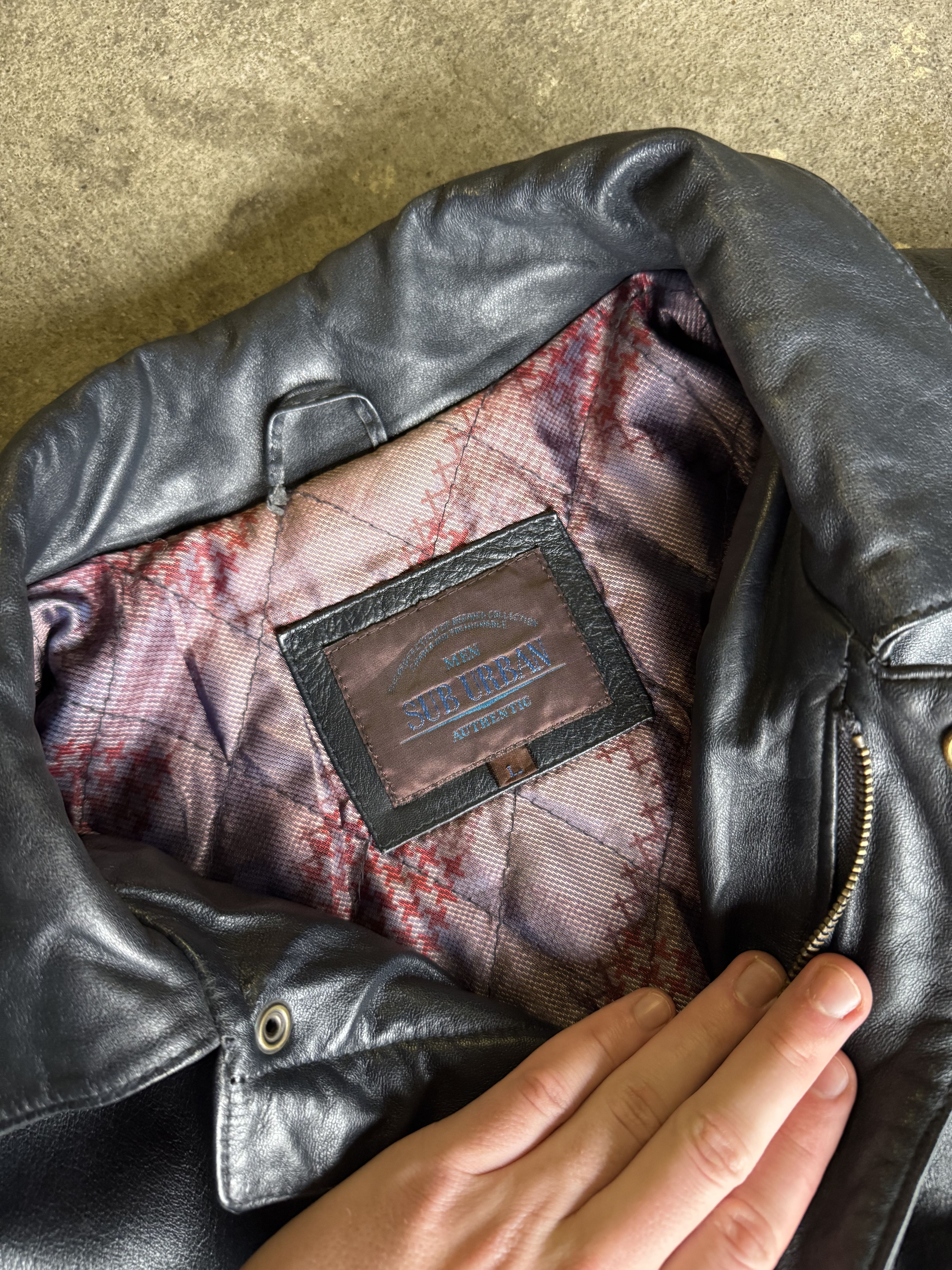 Other Vintage 90s Black Leather Jacket Size US L / EU 52-54 / 3 - 2 Thumbnail