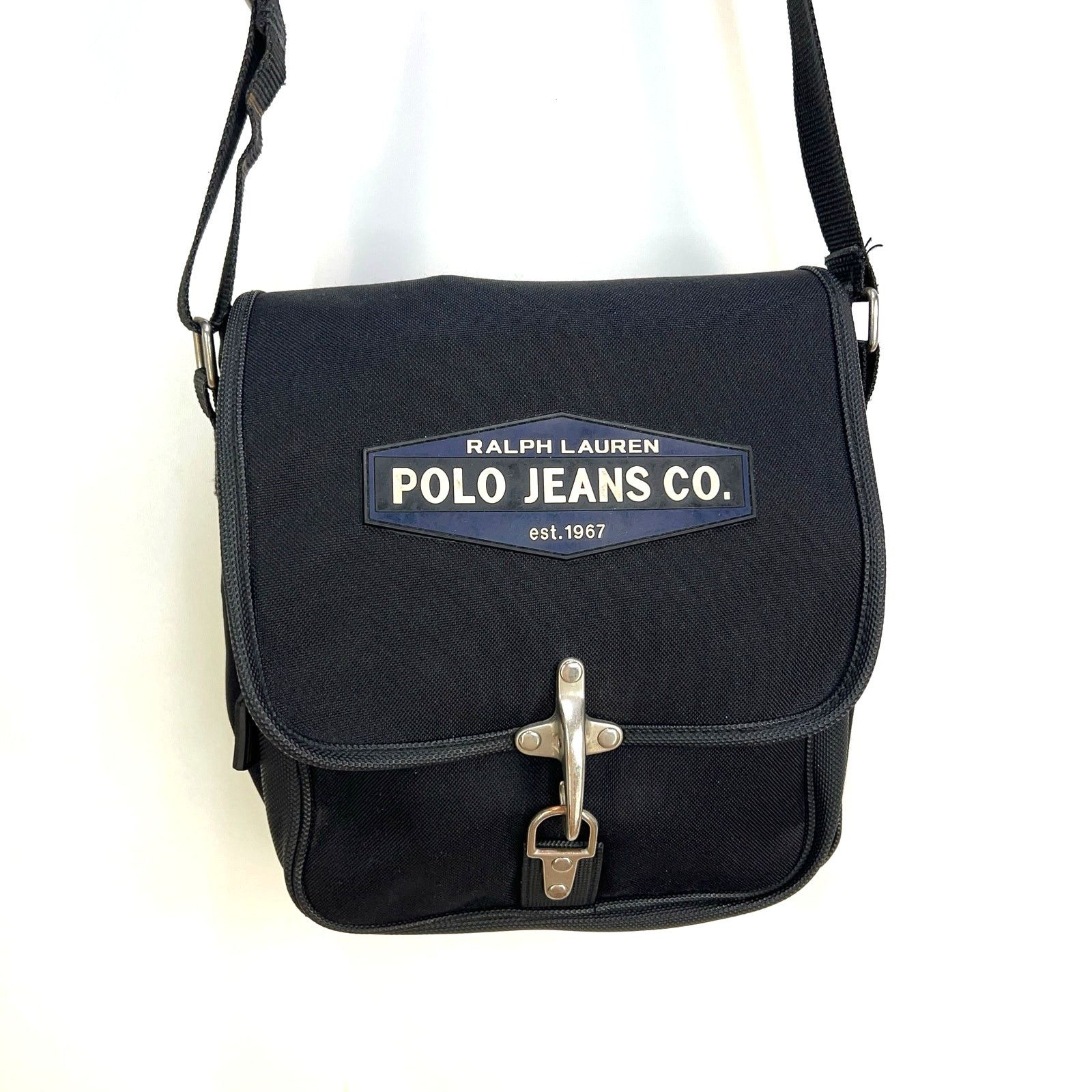 Polo Ralph Lauren × Vintage Ralph Lauren Polo Jeans Co. Vintage 90s Flap Crossbody Black Size ONE SIZE - 1 Thumbnail
