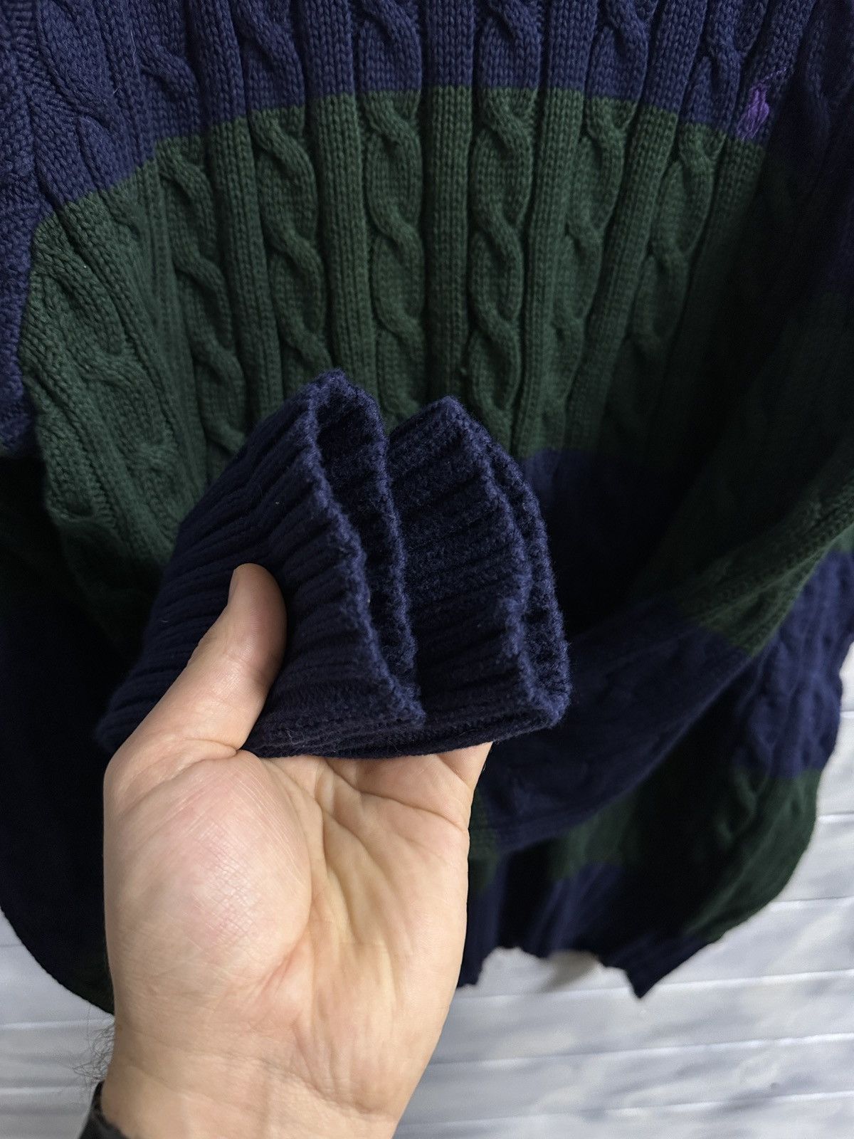 Polo Ralph Lauren Rare Vintage sweater Polo Ralph Lauren Purple Logo knitting Size US L / EU 52-54 / 3 - 5 Thumbnail