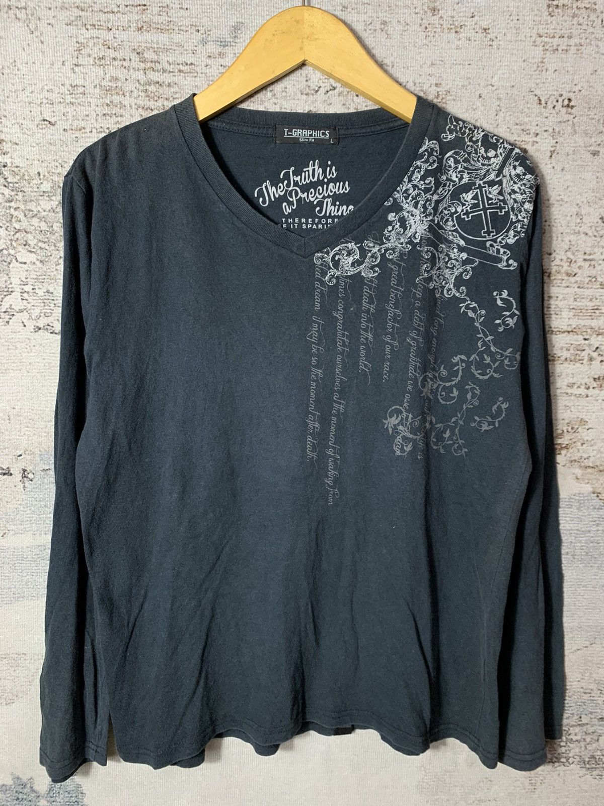 Beauty Beast Tribal Poem Slim Fit Long sleeve Japanese Style Size US L / EU 52-54 / 3 - 1 Thumbnail