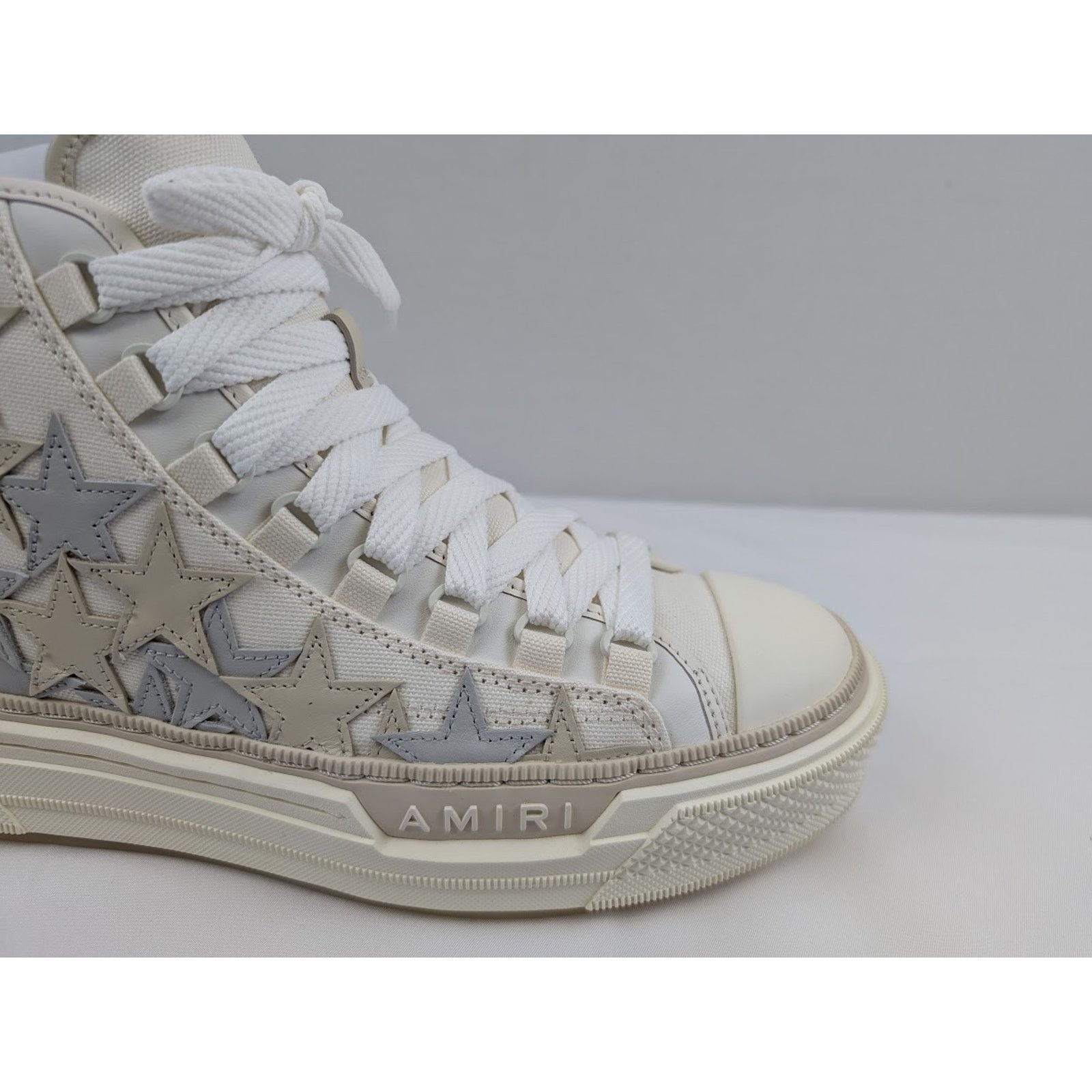 Amiri o1rshd1 Stars Court High-Top Sneakers in Grey / White 46 Size US 13 / EU 46 - 4 Thumbnail