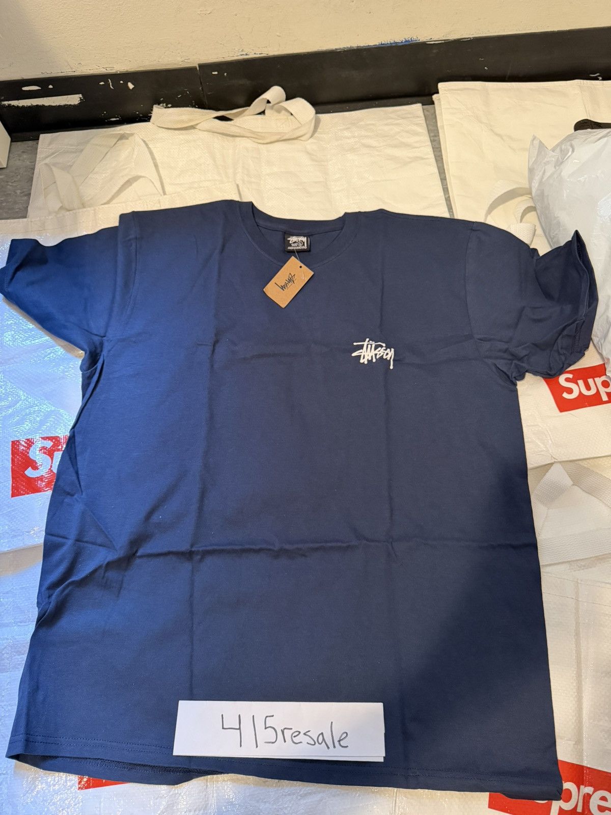 Stussy Stussy Basic Logo Tee Navy Size US L / EU 52-54 / 3 - 10 Thumbnail