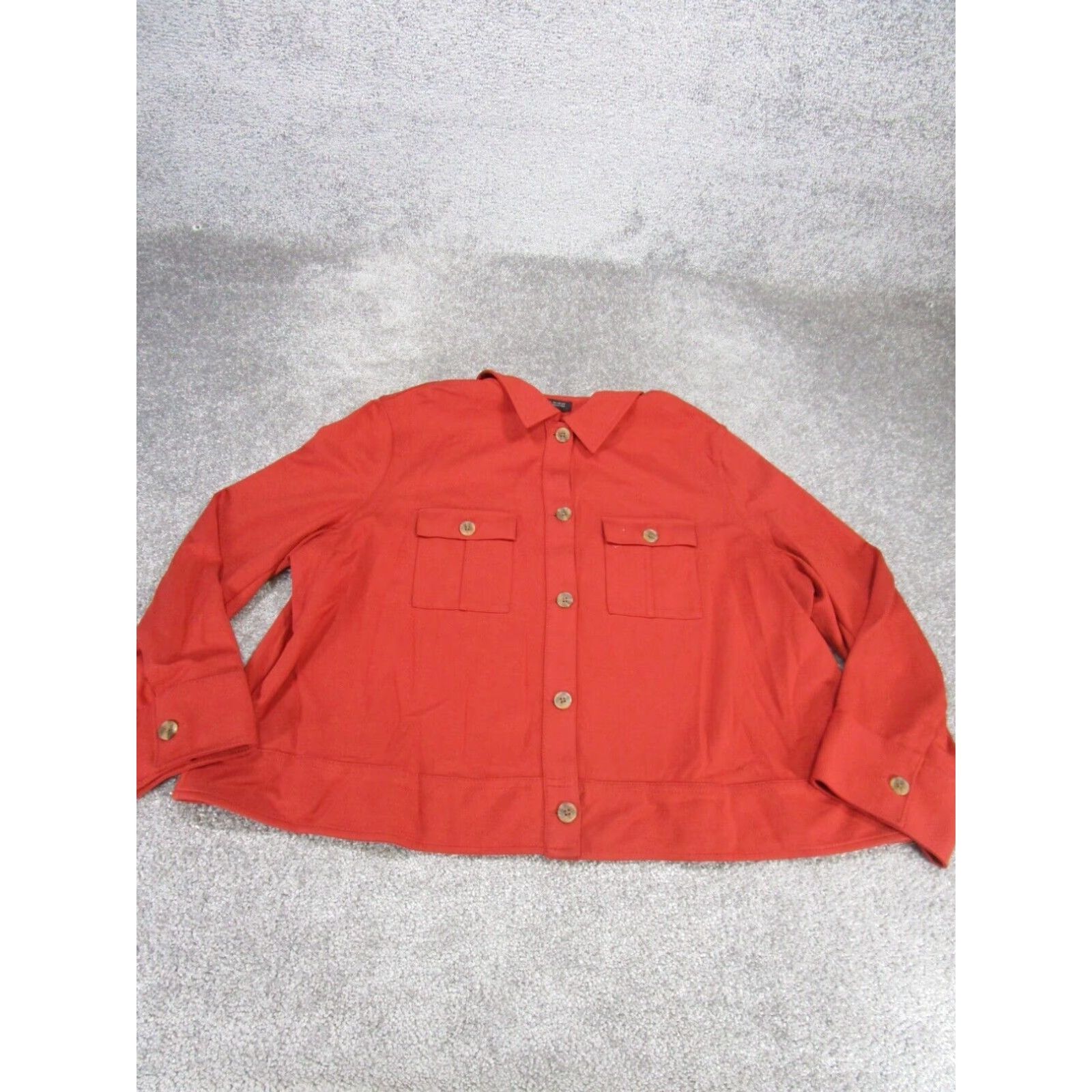 J. Jill Womens Shirt J Jill Red XL Extra Large Multi Pocket Size XL / US 12-14 / IT 48-50 - 1 Thumbnail