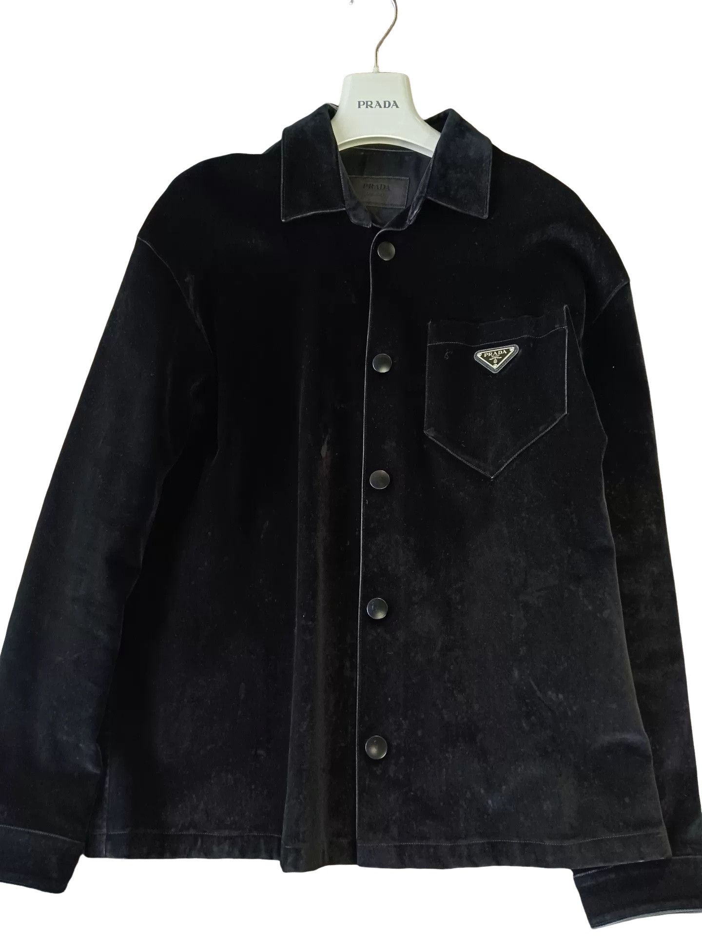 Prada Prada Corduroy Triangle Logo Jacket L Size US L / EU 52-54 / 3 - 1 Thumbnail