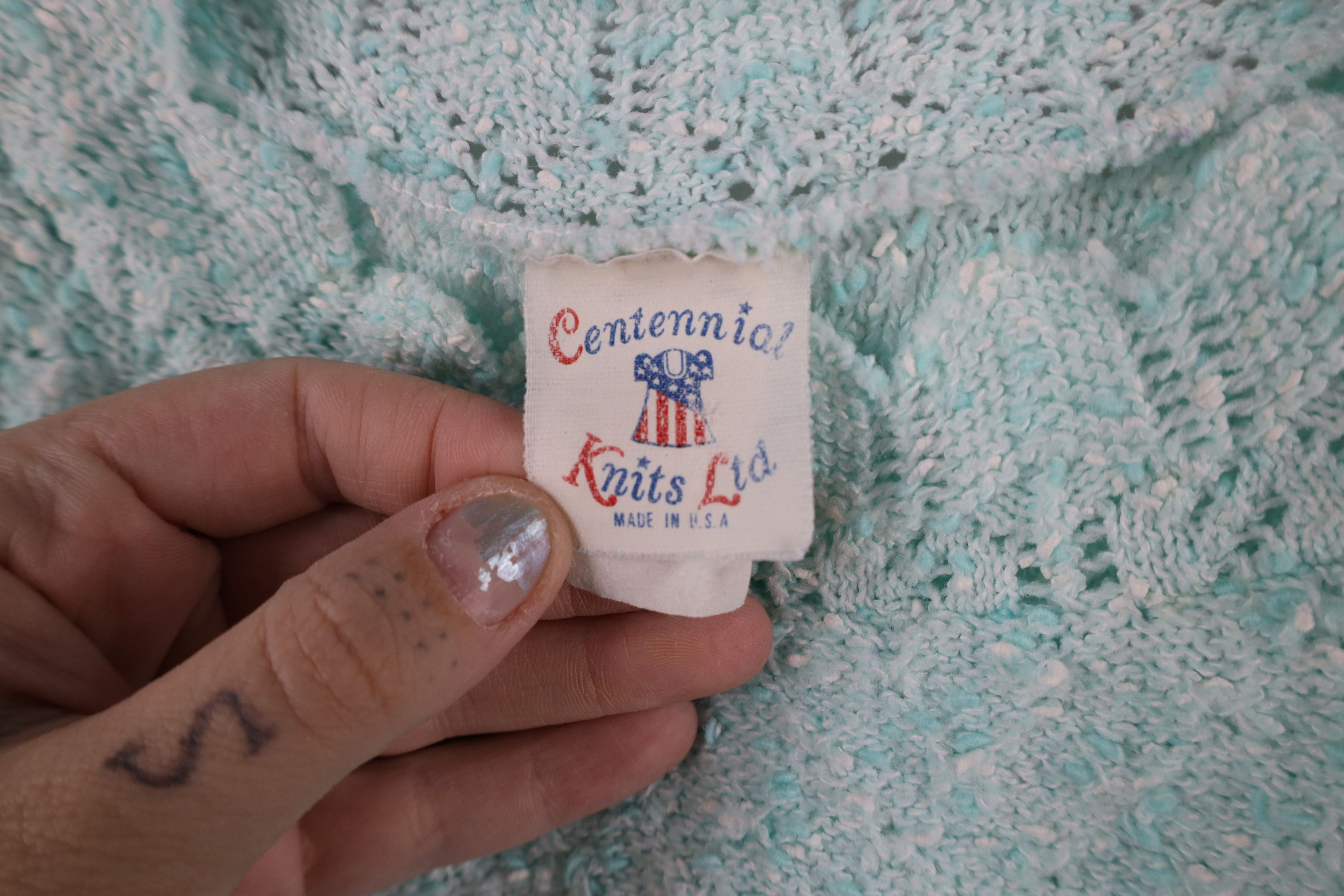 Vintage Vintage 70s Streetwear Knit 3/4 Sleeve Sweater Blue USA Size S / US 4 / IT 40 - 6 Thumbnail