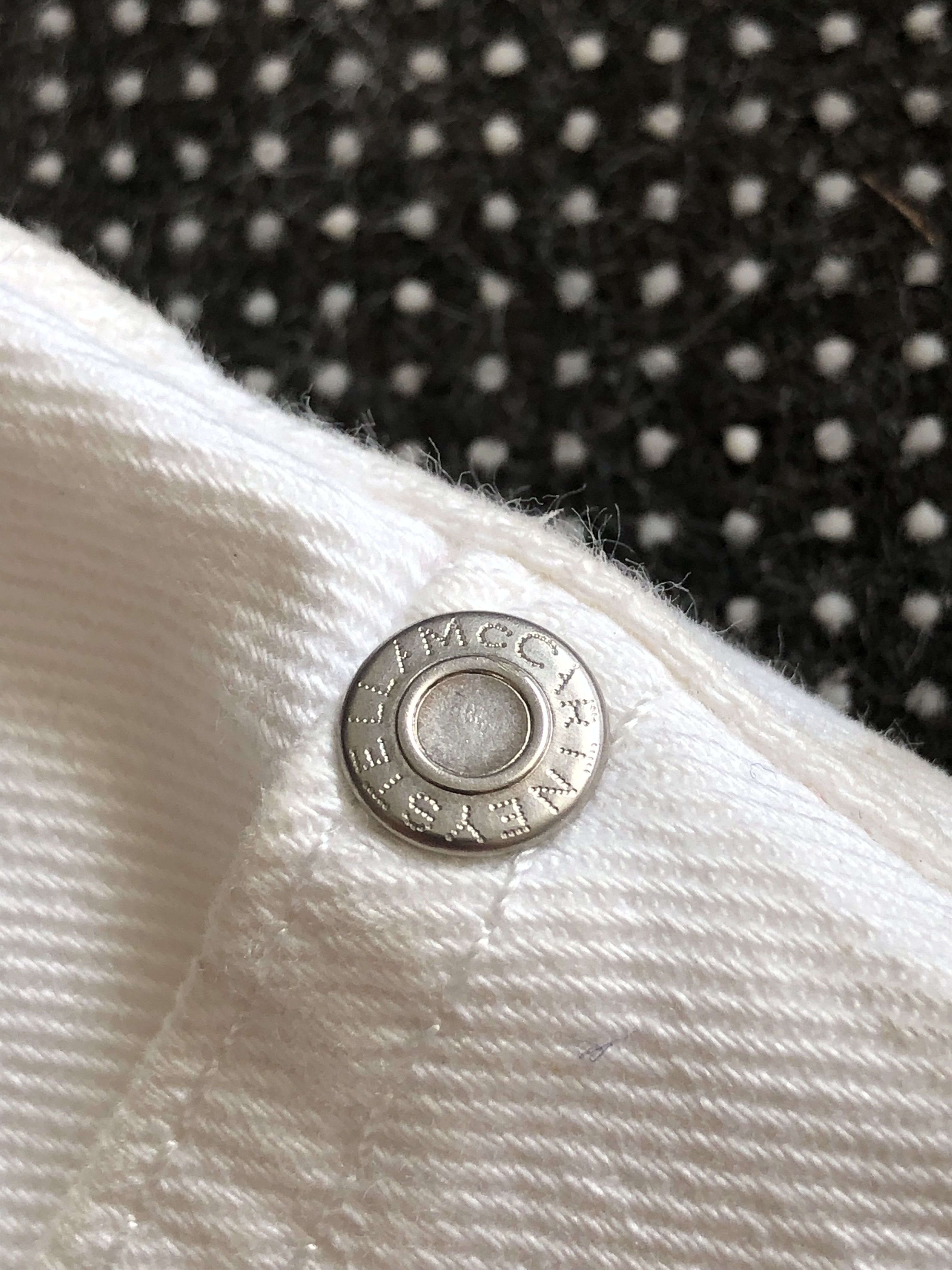 Stella McCartney SS21 SKINNY MARBLED BOYFRIEND WHITE JEANS Size 28" / US 6 / IT 42 - 8 Thumbnail