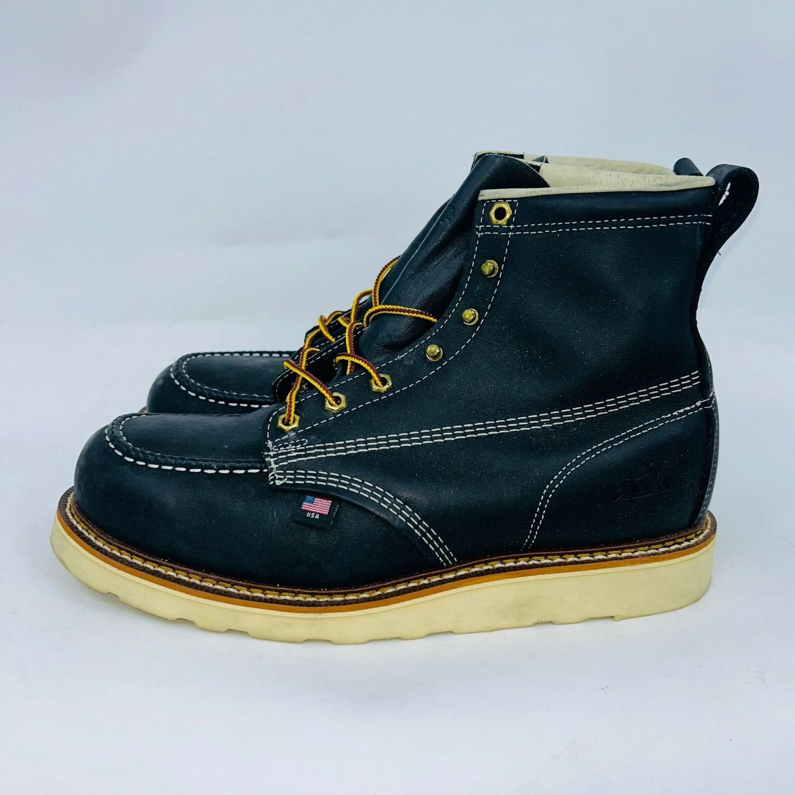 Thorogood THOROGOOD MENS 804-6201 BLACK 6" STEEL TOE BOOTS SIZE 10 2E Size US 10 / EU 43 - 4 Thumbnail