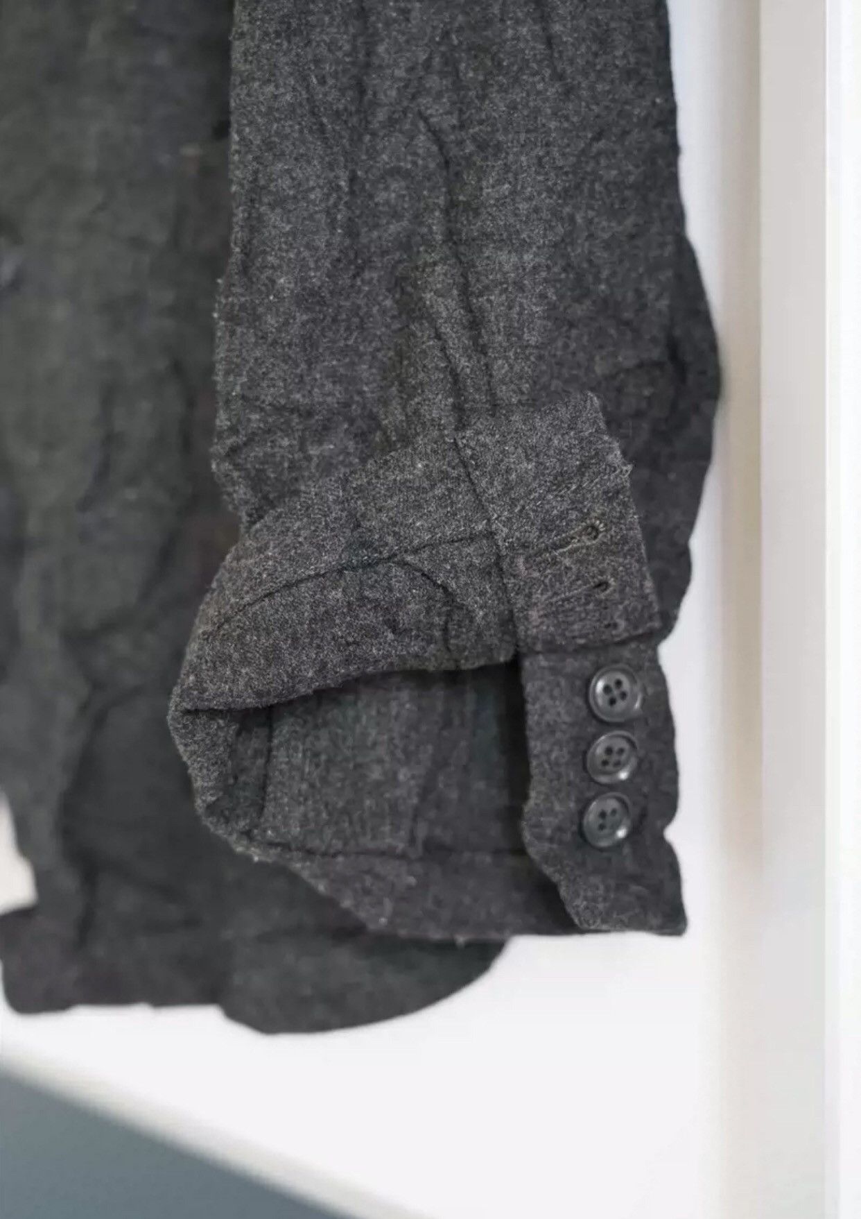 Yohji Yamamoto Yohji Yamamoto 16aw grey wool pleated suit 2412-Nextarrow Size 46S - 3 Thumbnail