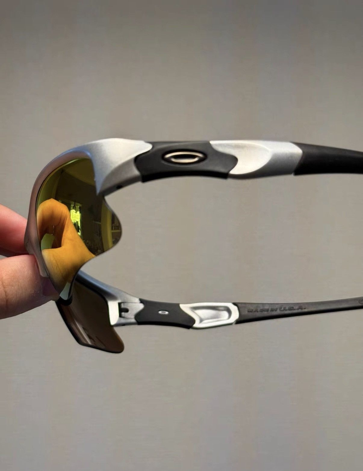 Oakley Oakley FLAK JACKET Metallic Silver Sports Sunglasses K24 Size ONE SIZE - 5 Thumbnail