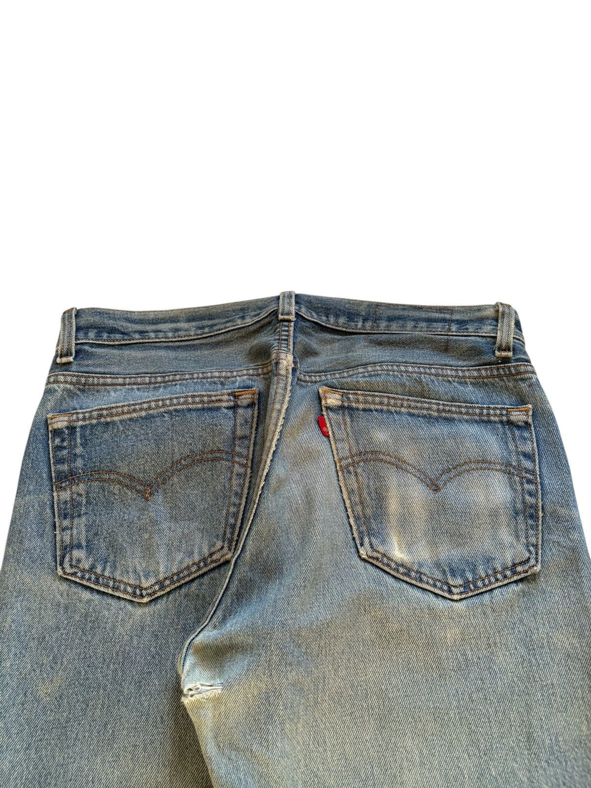 Levi's Vintage 90s Levis 501 Mud Wash Distressed Loose Jeans Size US 32 / EU 48 - 9 Thumbnail