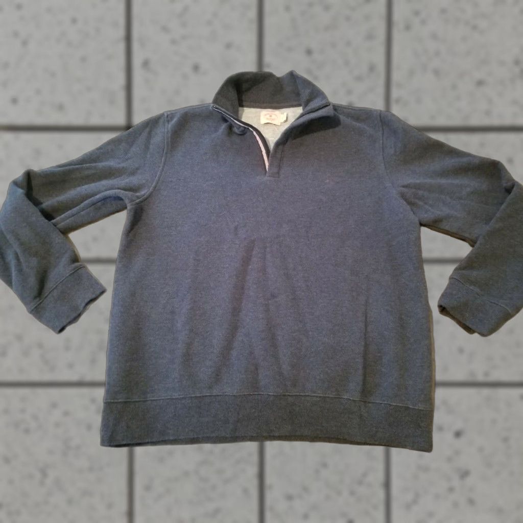 Brooks Brothers Brooks Brothers Mens Half Zip Sweater M Medium Blue Cotton Size US M / EU 48-50 / 2 - 1 Thumbnail