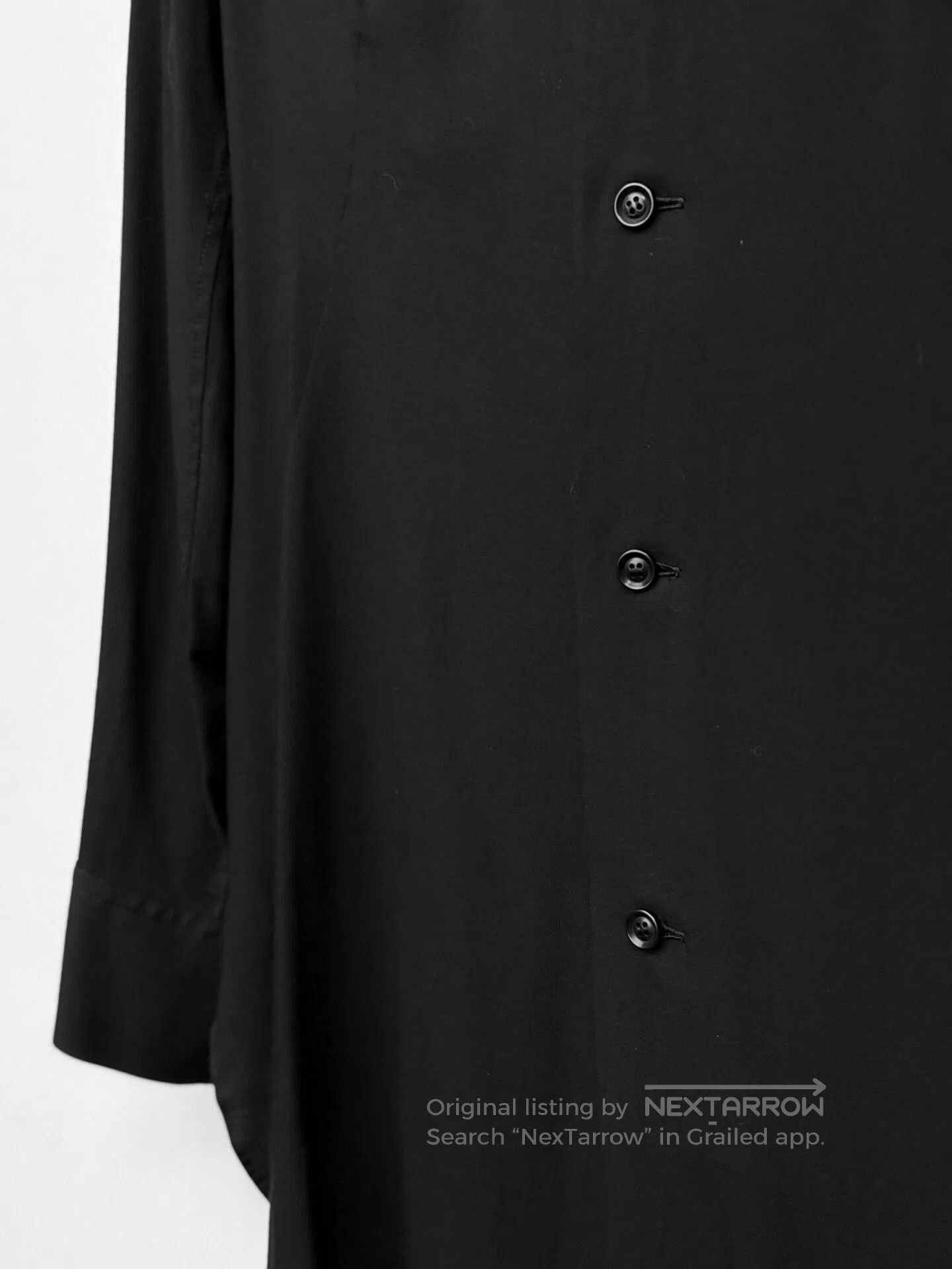 Yohji Yamamoto Yohji Yamamoto Black Long Sleeve Shirt. Size L / US 10 / IT 46 - 7 Thumbnail